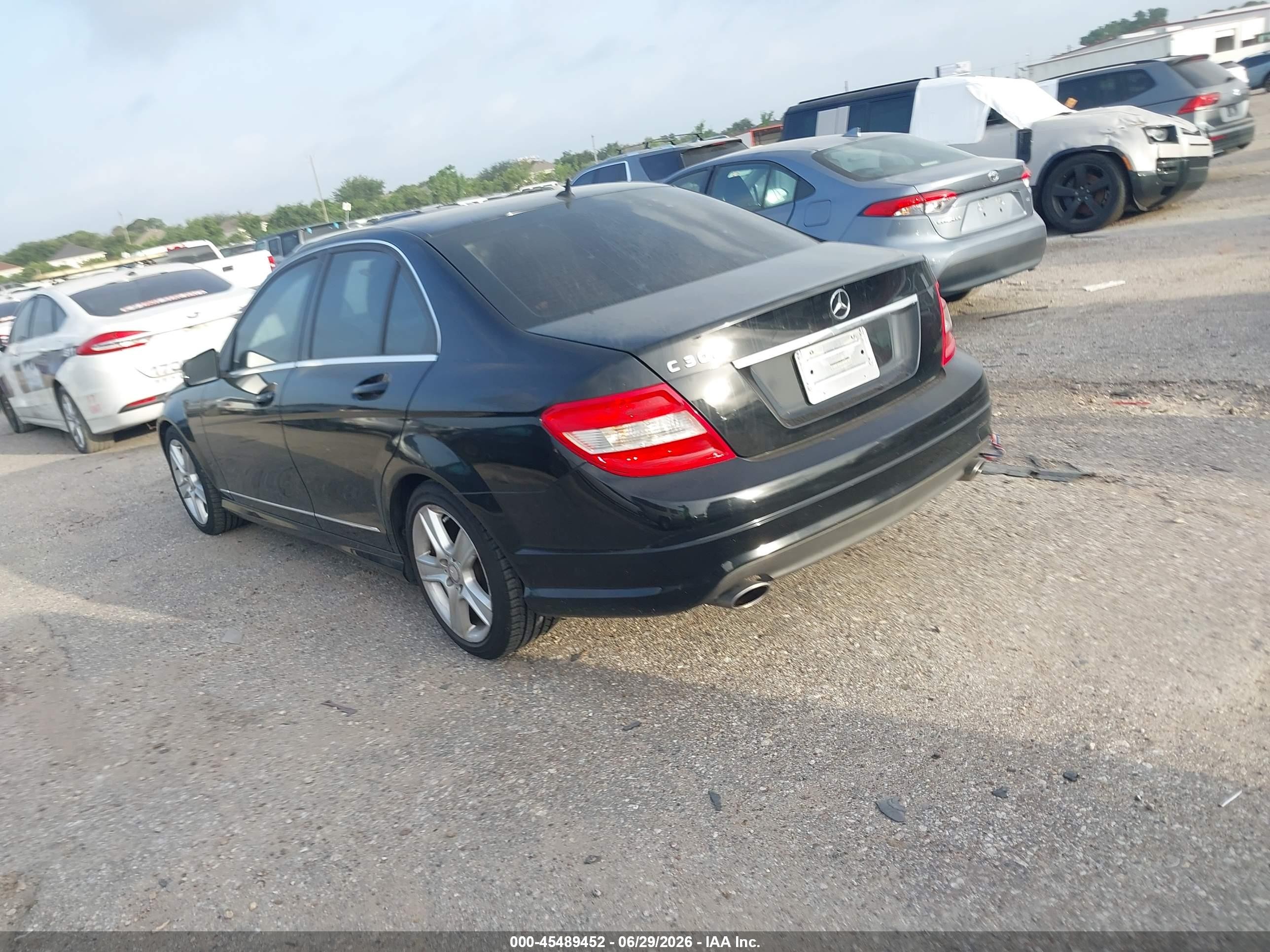 2011 Mercedes-benz C 300 Sport Black vin: WDDGF5EB0BR158105