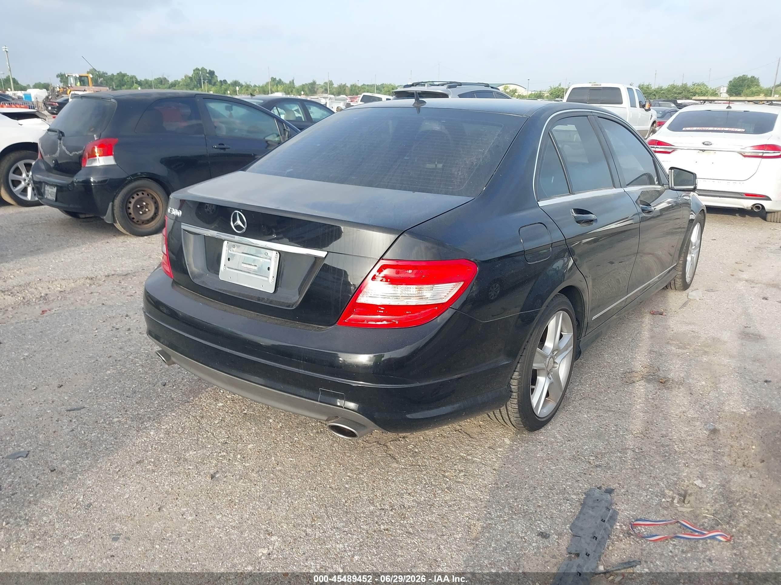 2011 Mercedes-benz C 300 Sport Black vin: WDDGF5EB0BR158105