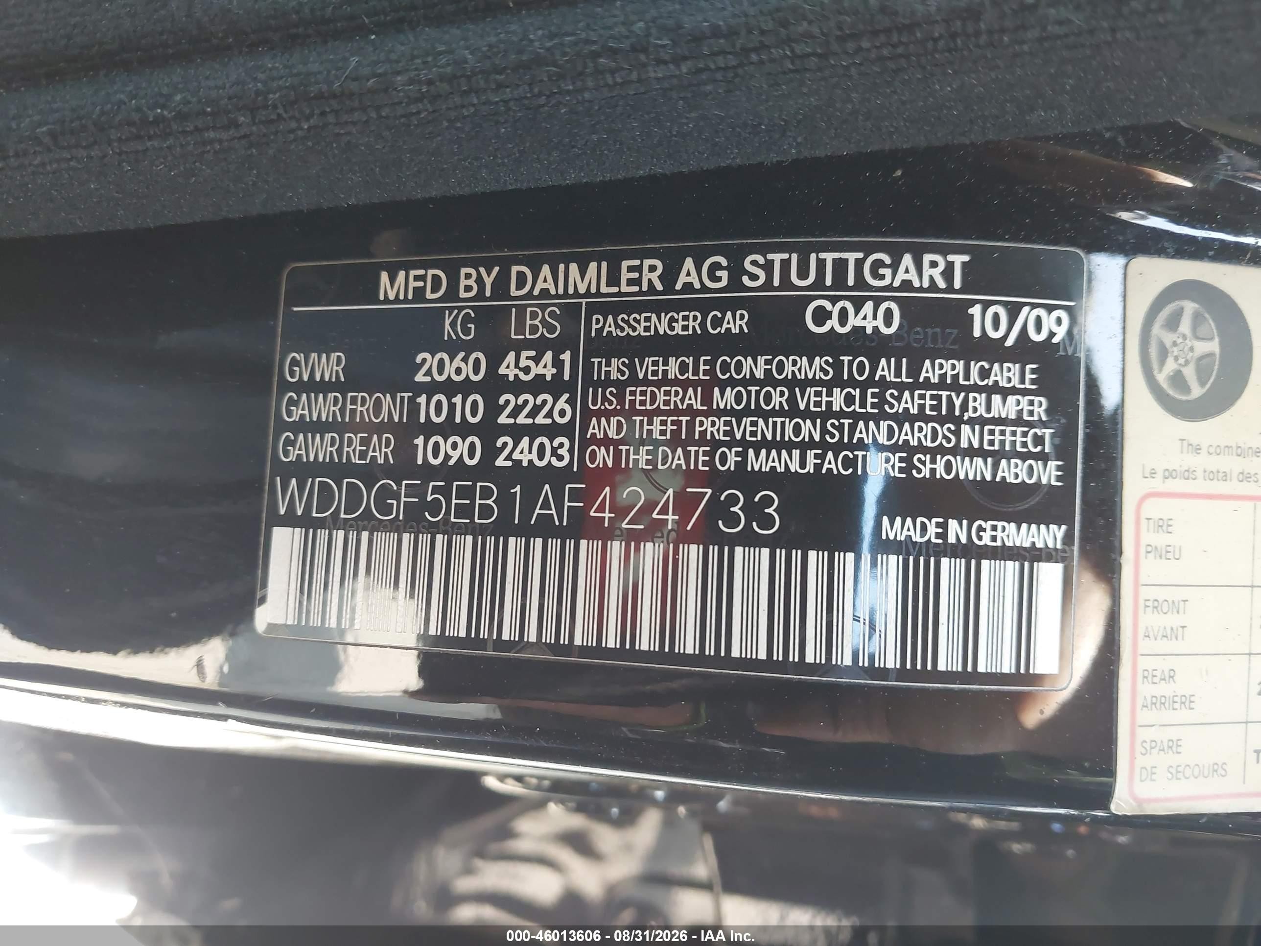 2010 Mercedes-benz C 300 Luxury/sport Черный vin: WDDGF5EB1AF424733