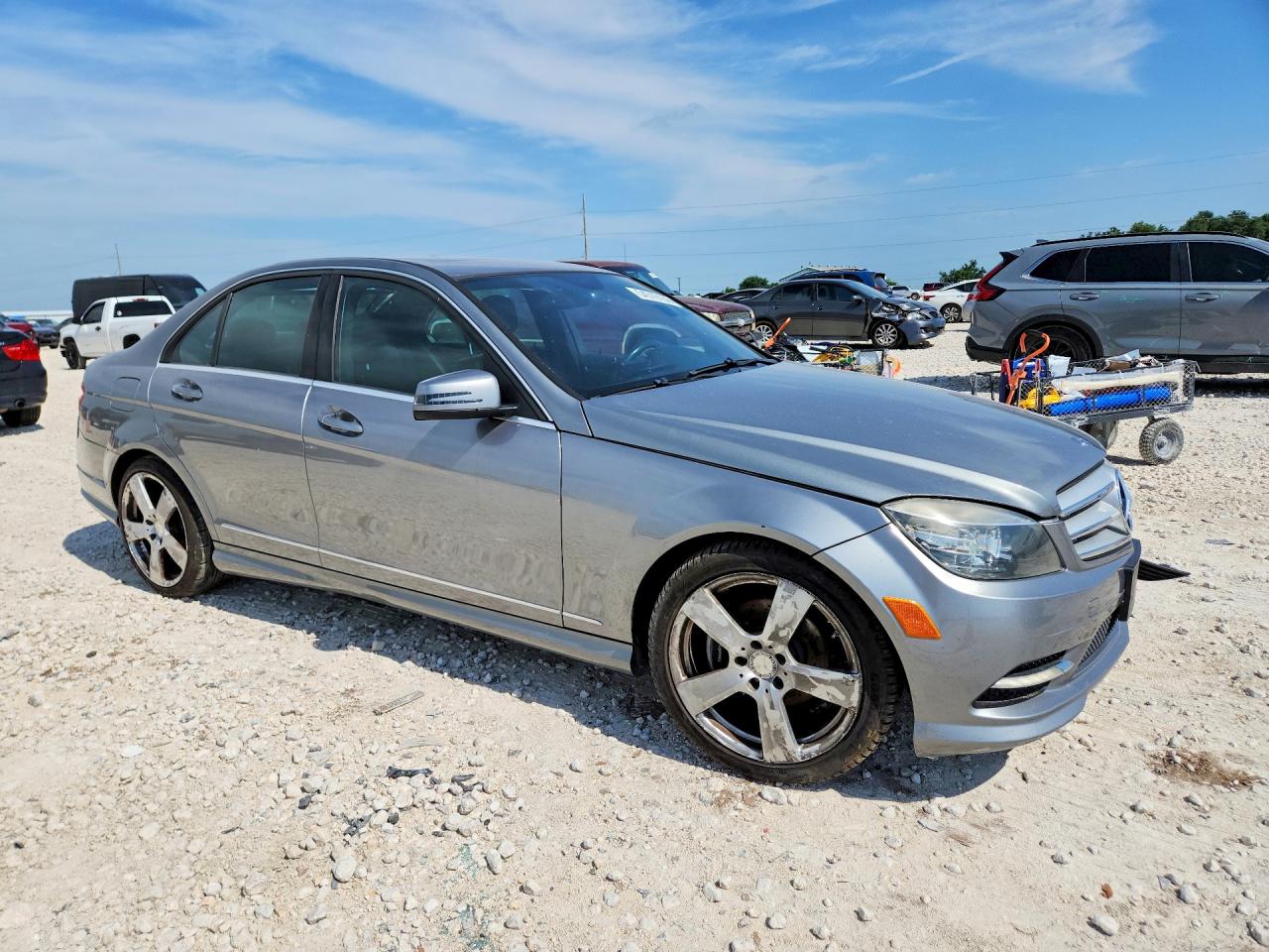 2011 Mercedes-benz C 300 Silver vin: WDDGF5EB1BA464759
