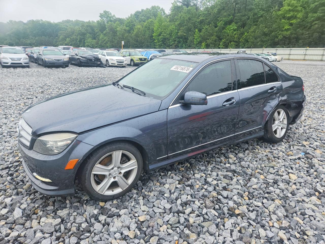 2011 Mercedes-benz C 300 Gray vin: WDDGF5EB1BA484025