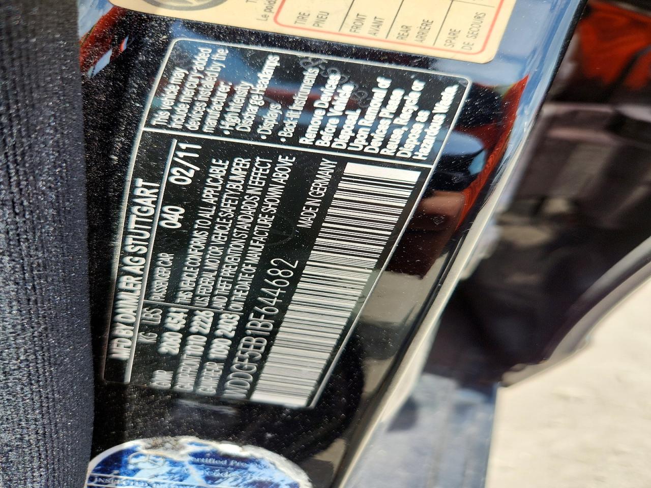 2011 Mercedes-benz C 300 Черный vin: WDDGF5EB1BF644682