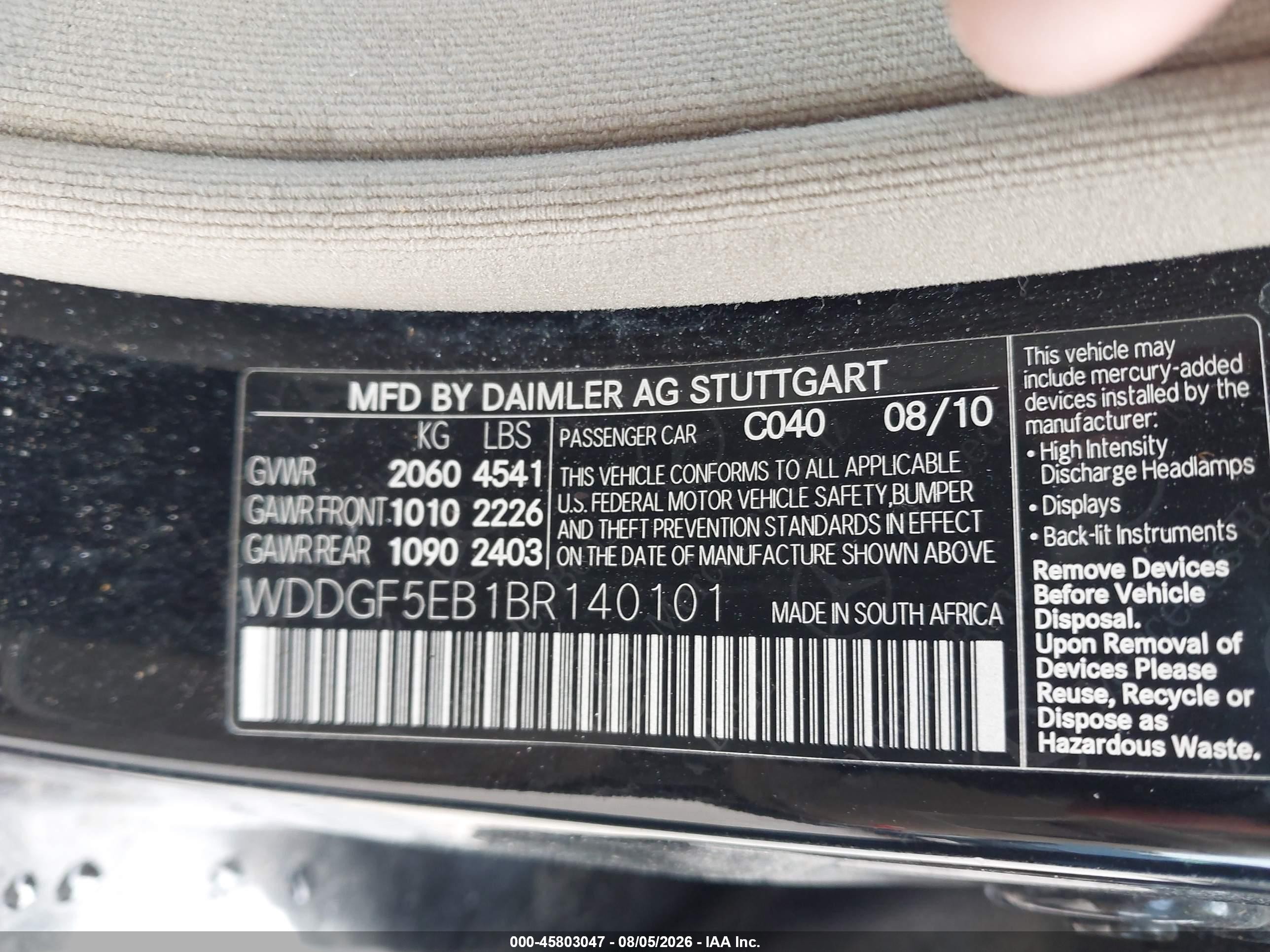 2011 Mercedes-benz C 300 Luxury/sport Black vin: WDDGF5EB1BR140101