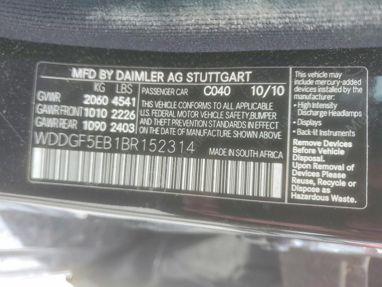2011 Mercedes-benz C 300 Black vin: WDDGF5EB1BR152314