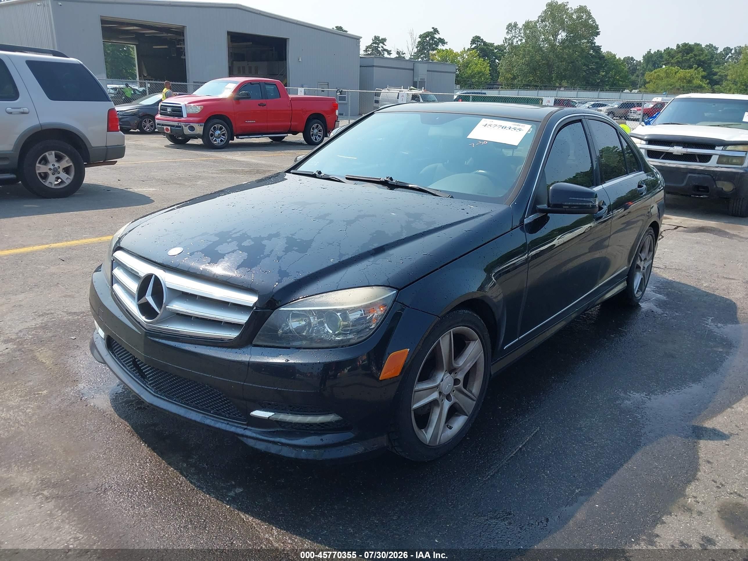 2011 Mercedes-benz C 300 Luxury/sport Black vin: WDDGF5EB1BR170456