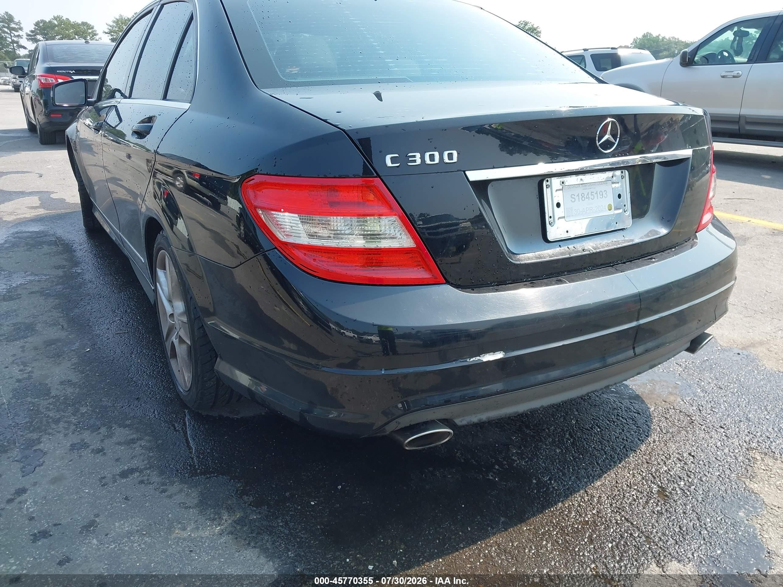 2011 Mercedes-benz C 300 Luxury/sport Black vin: WDDGF5EB1BR170456