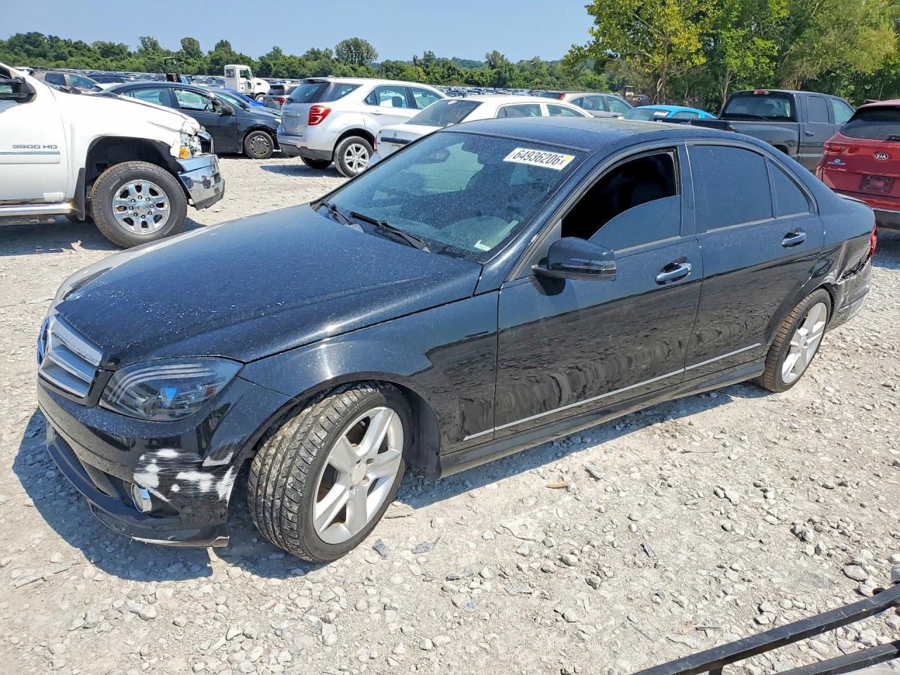 2010 Mercedes-benz C 300 Black vin: WDDGF5EB2AR104139