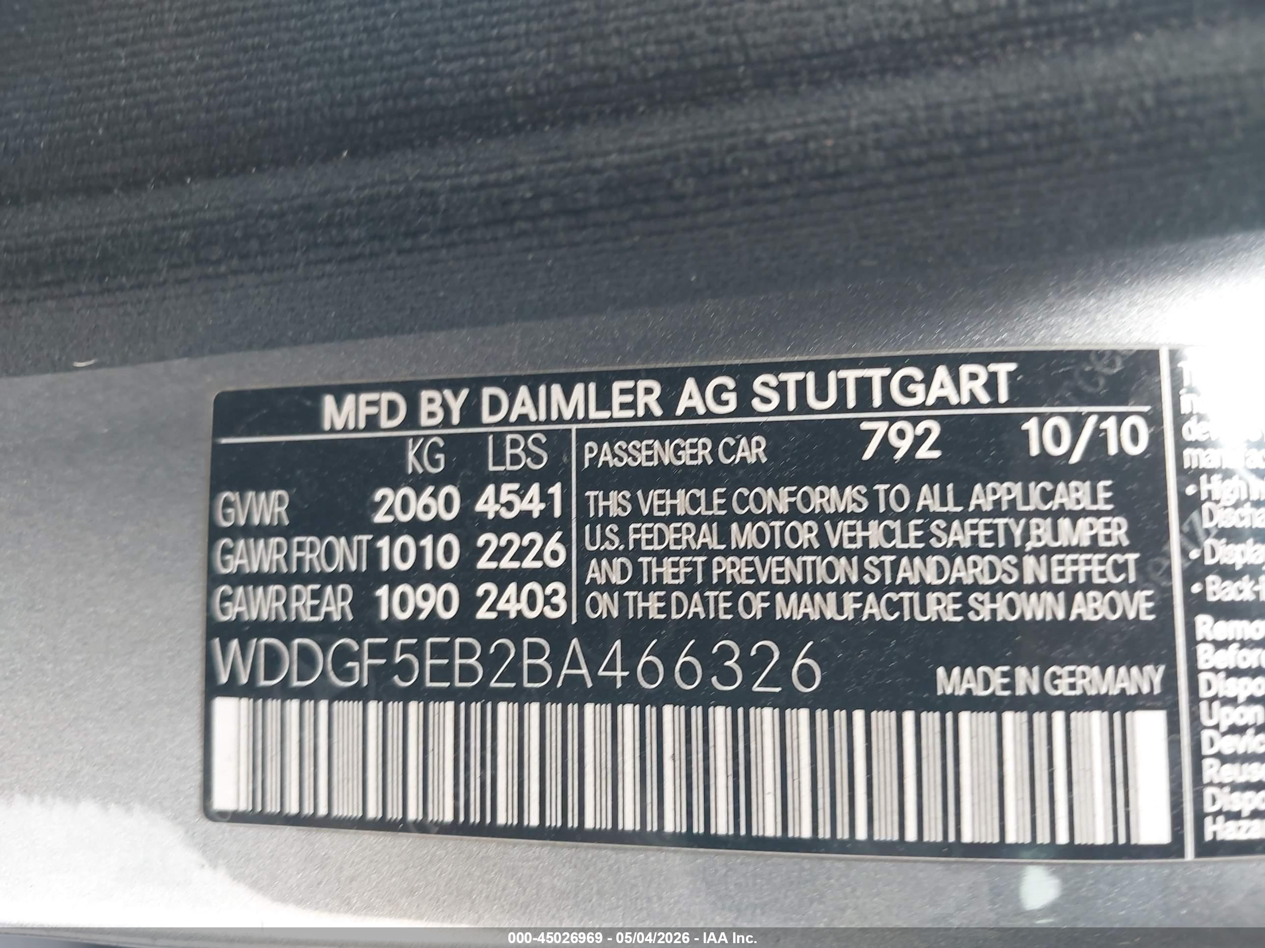 2011 Mercedes-benz C 300 Luxury/sport Silver vin: WDDGF5EB2BA466326