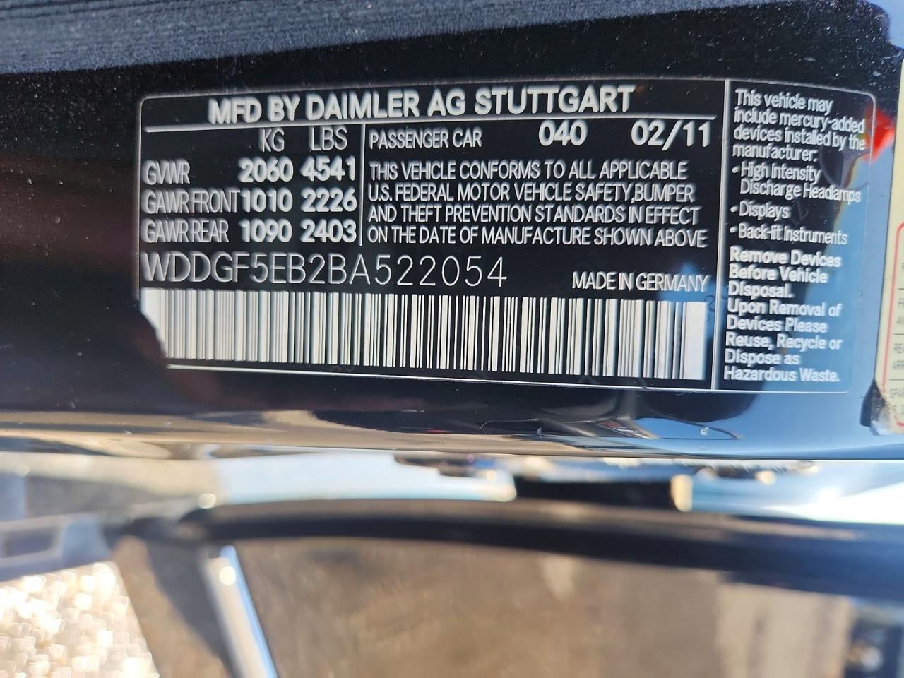 2011 Mercedes-benz C 300 Черный vin: WDDGF5EB2BA522054