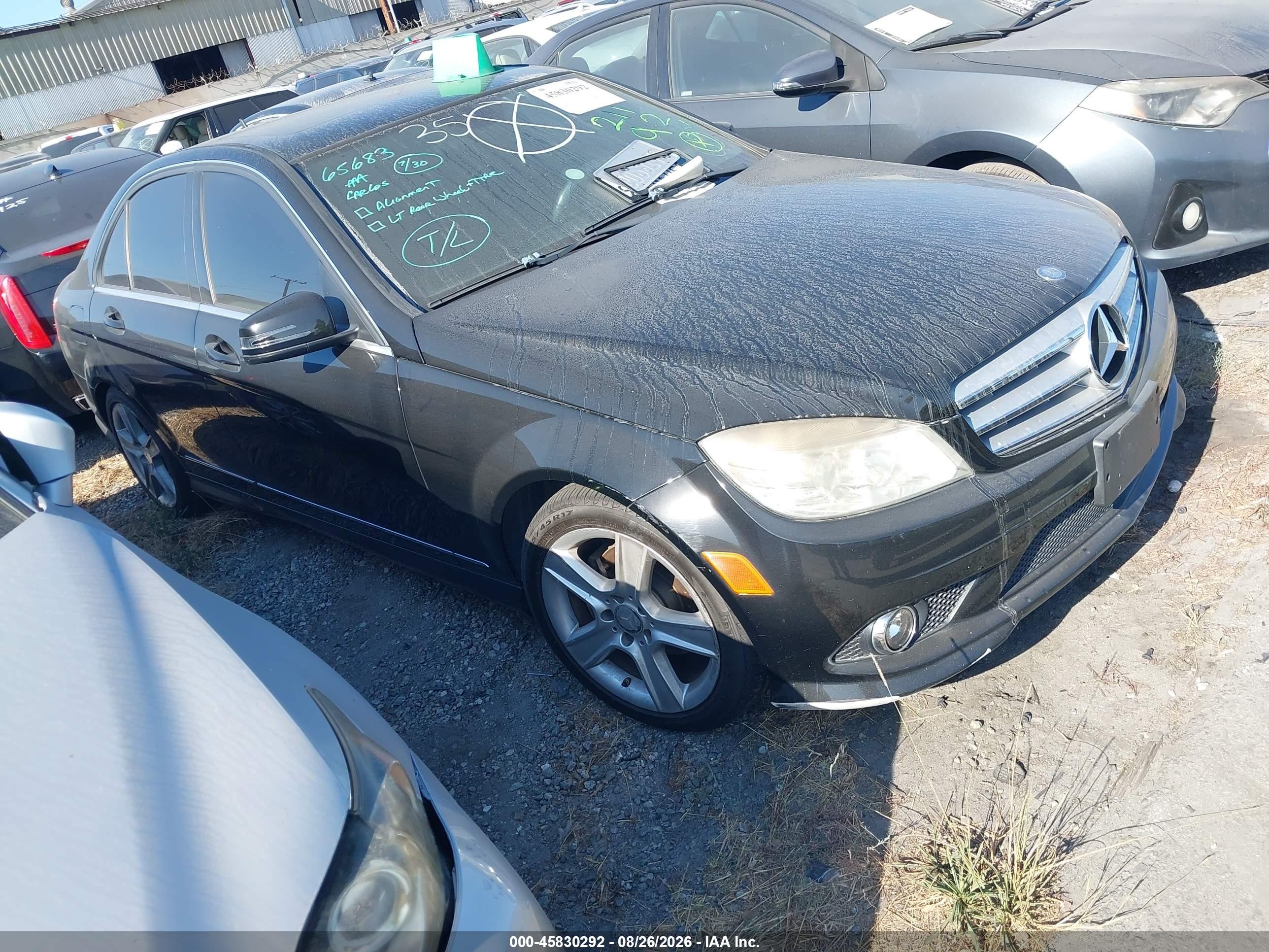 2010 Mercedes-benz C 300 Sport Black vin: WDDGF5EB3AF432851