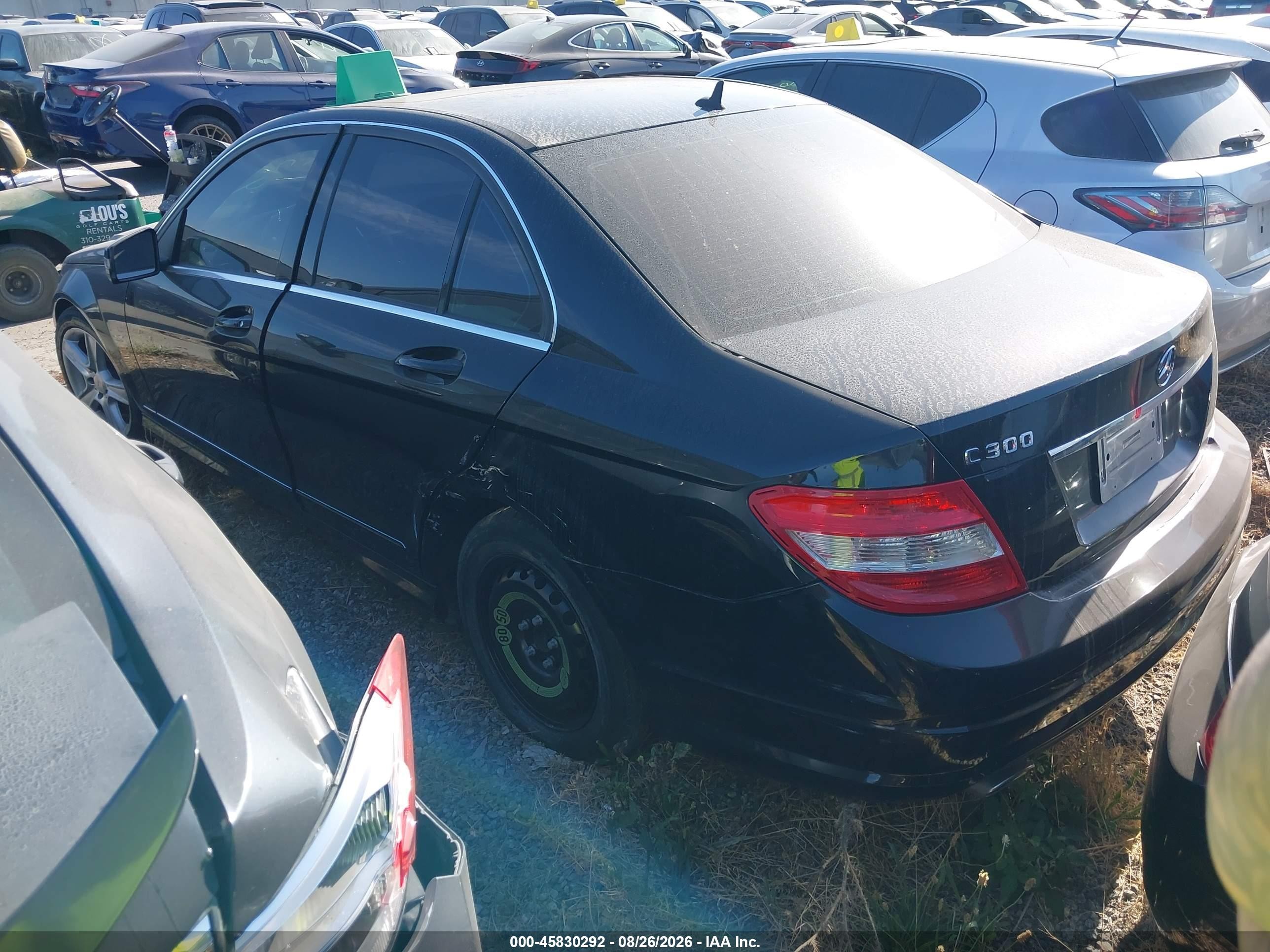 2010 Mercedes-benz C 300 Sport Black vin: WDDGF5EB3AF432851