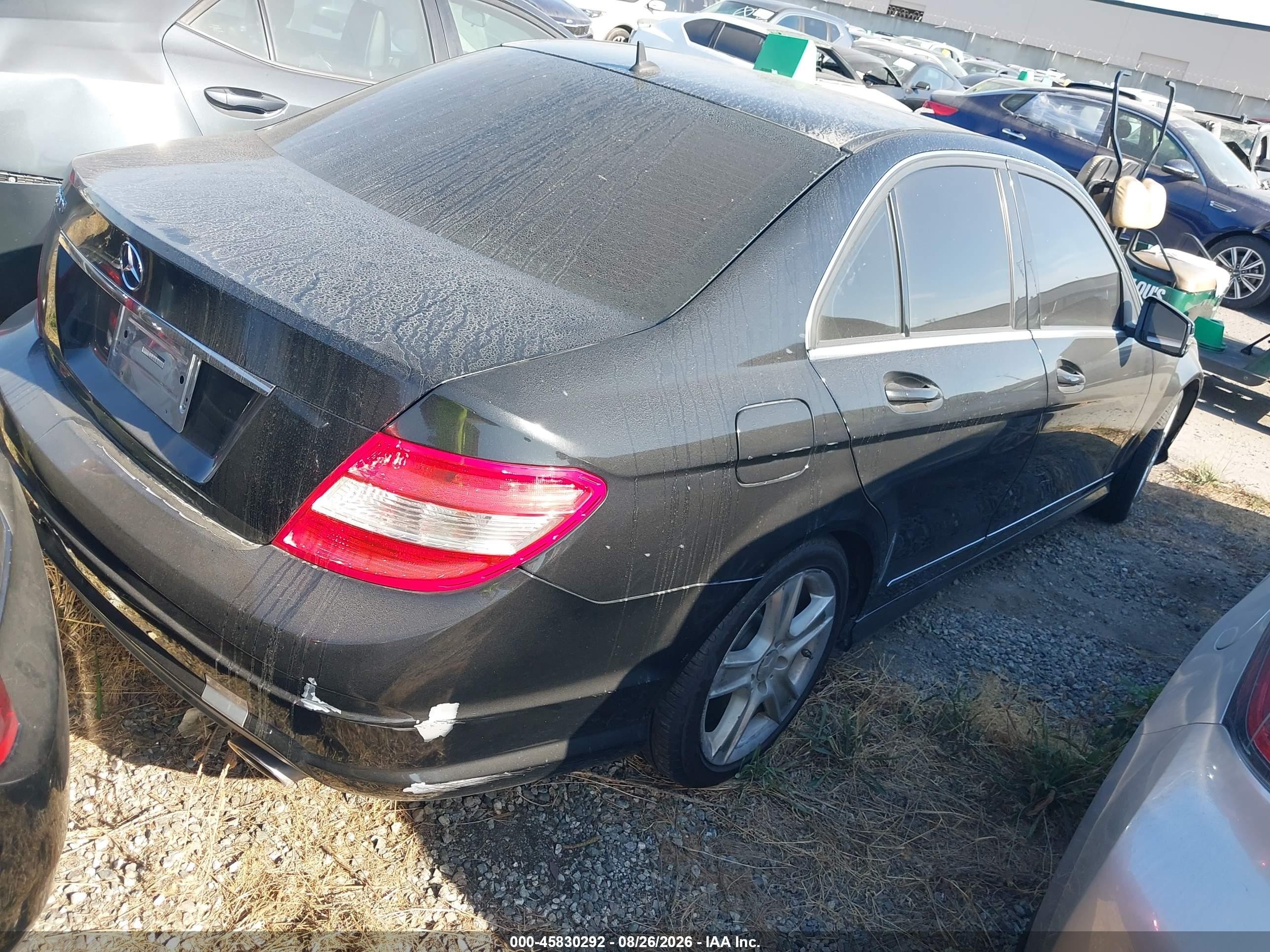 2010 Mercedes-benz C 300 Sport Black vin: WDDGF5EB3AF432851