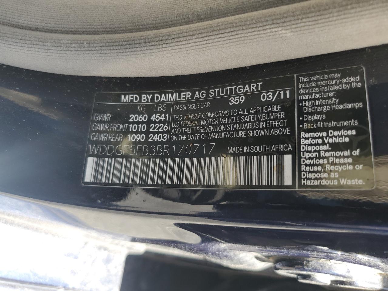 2026 Mercedes-benz C 300 Blue vin: WDDGF5EB3BR170717