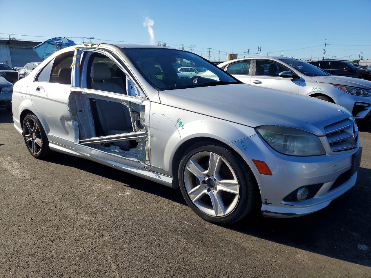 2010 Mercedes-benz C 300 Silver vin: WDDGF5EB4AR117619