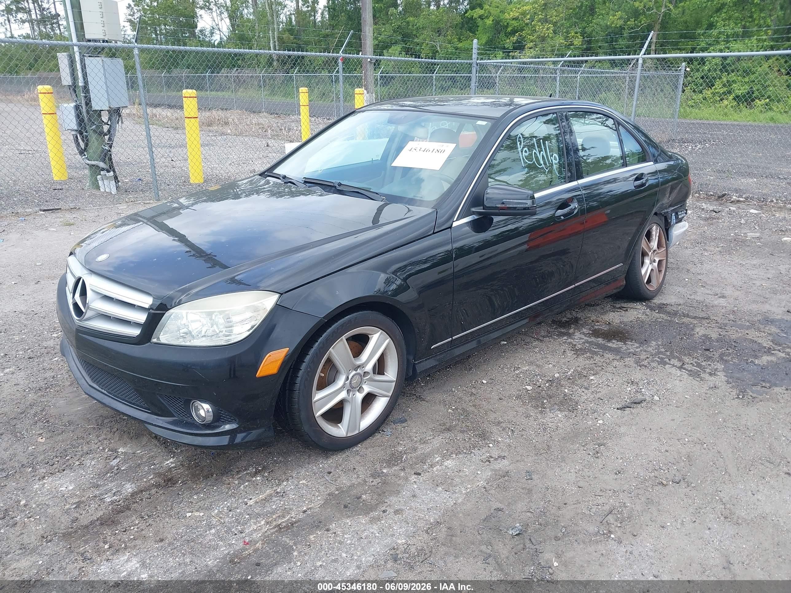 2010 Mercedes-benz C 300 Sport Black vin: WDDGF5EB4AR118785