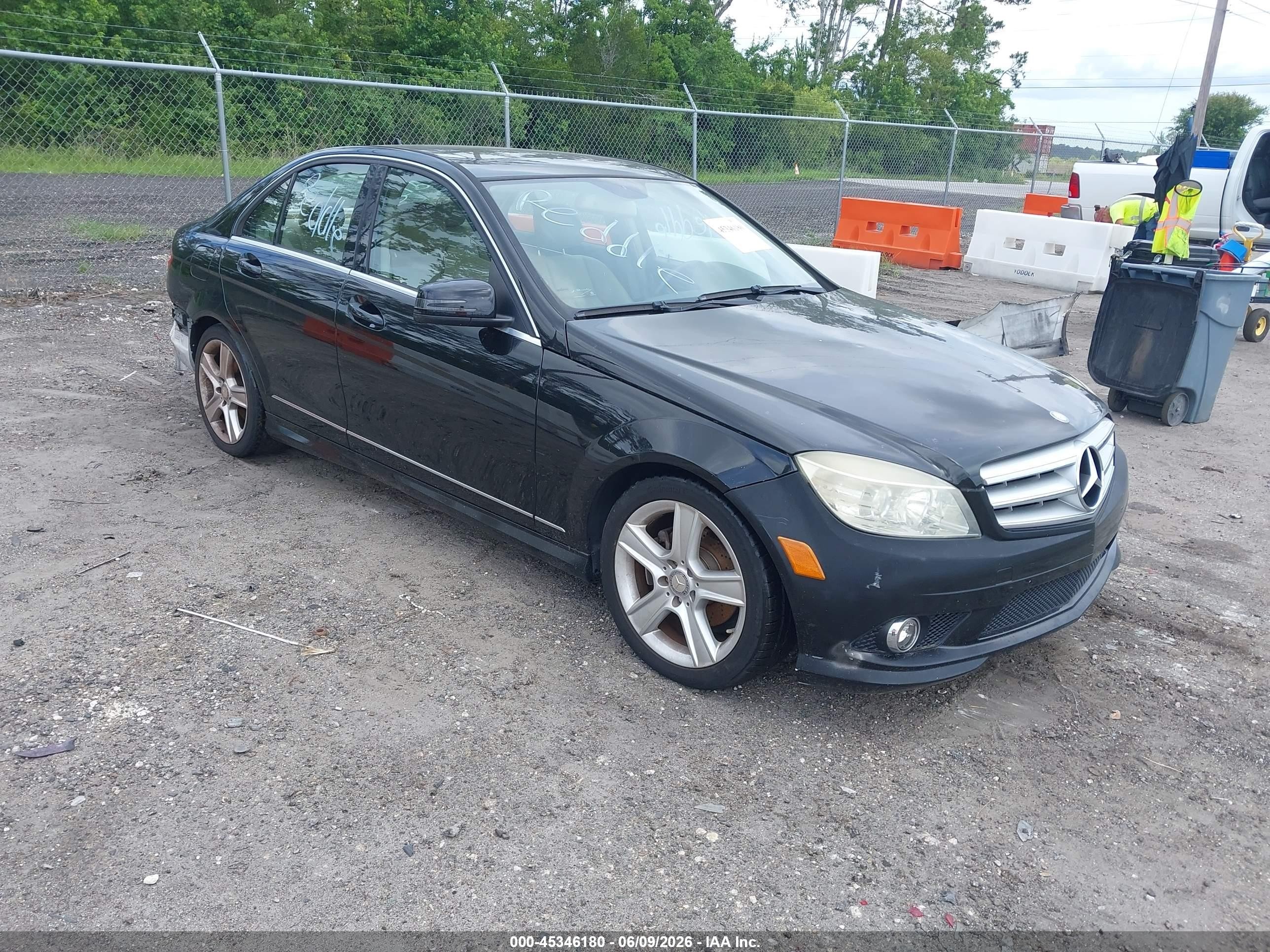 2010 Mercedes-benz C 300 Sport Black vin: WDDGF5EB4AR118785