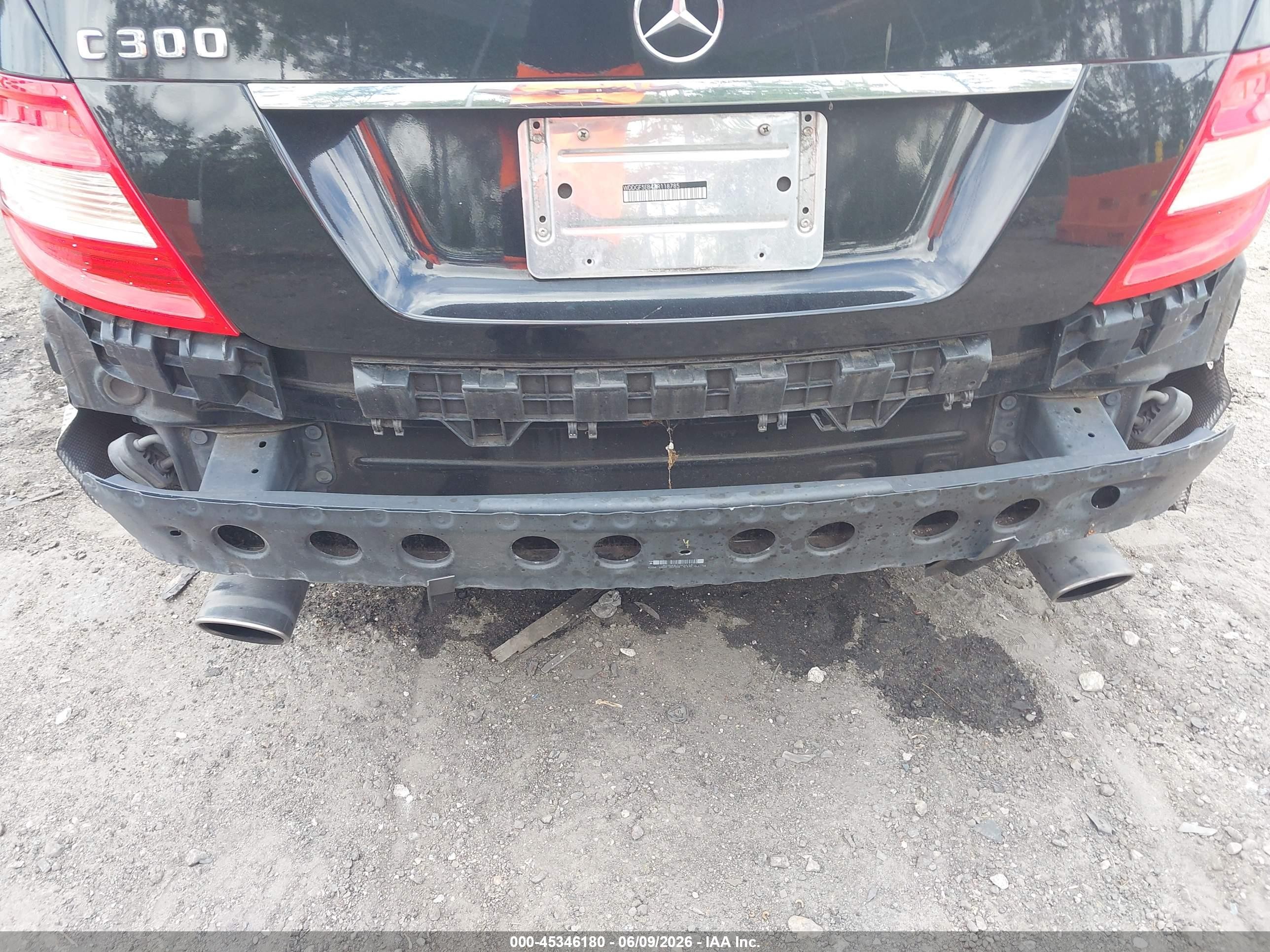 2010 Mercedes-benz C 300 Sport Black vin: WDDGF5EB4AR118785