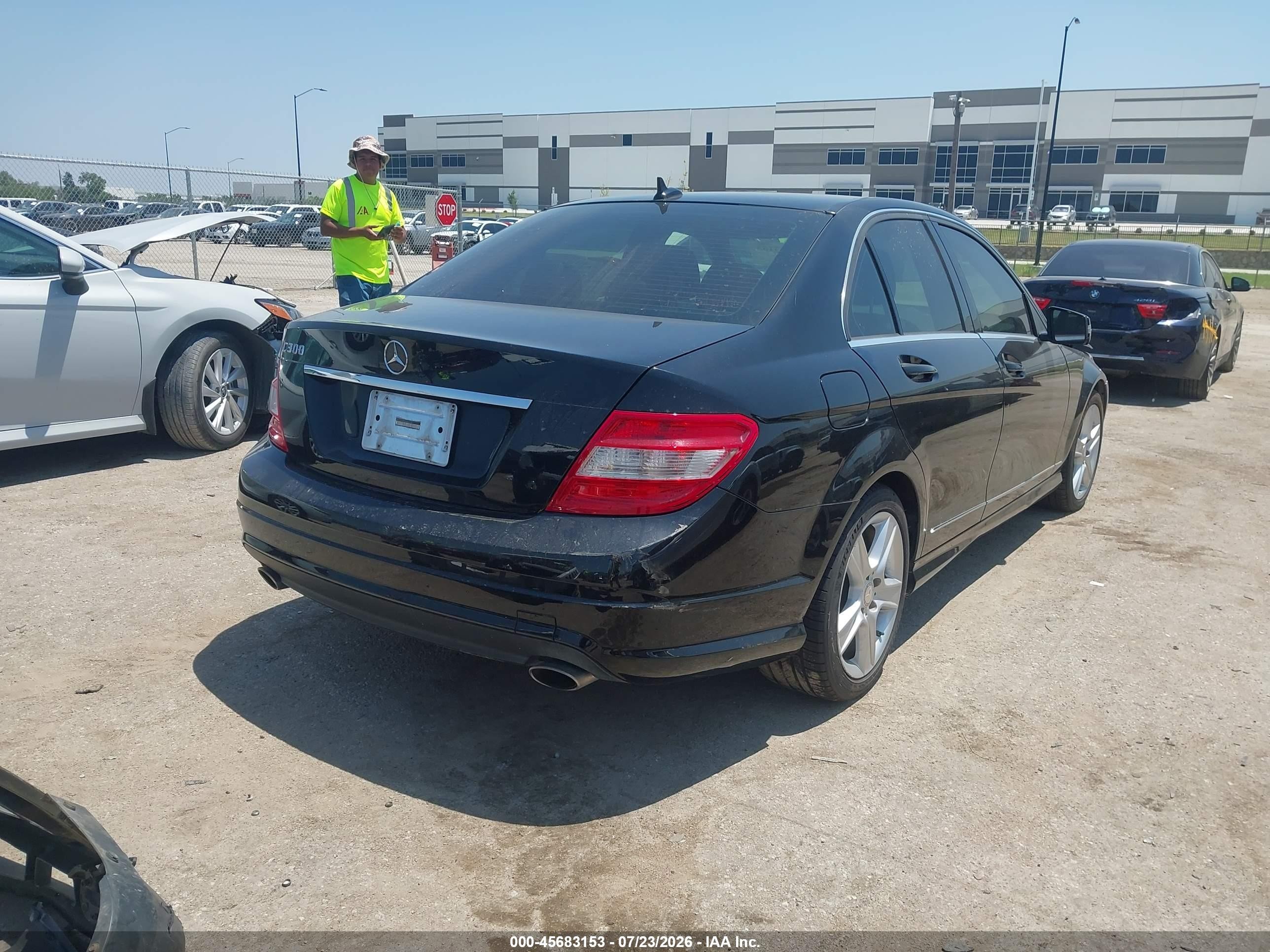 2011 Mercedes-benz C 300 Sport Black vin: WDDGF5EB4BA465968