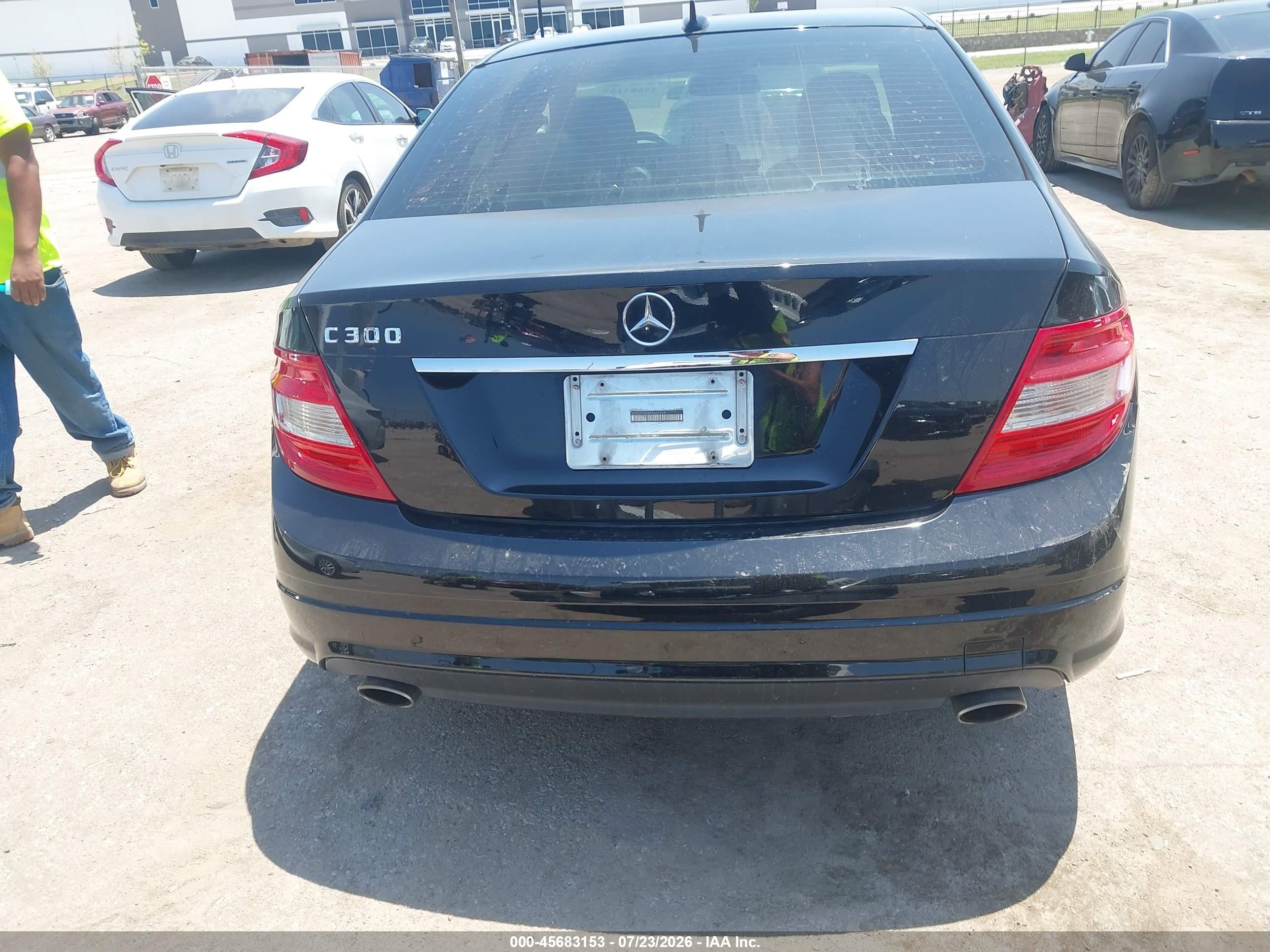 2011 Mercedes-benz C 300 Sport Black vin: WDDGF5EB4BA465968
