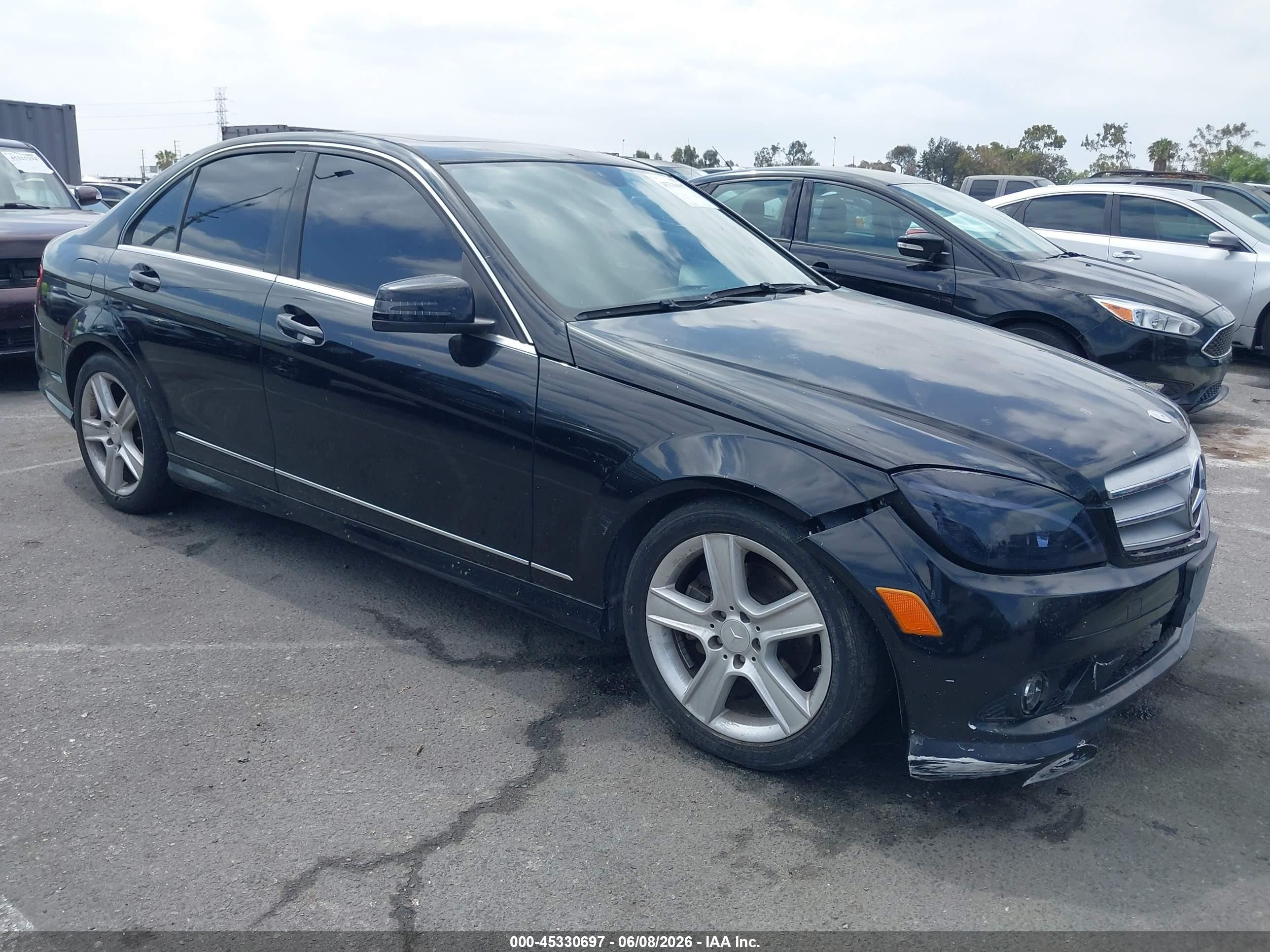 2010 Mercedes-benz C 300 Sport Black vin: WDDGF5EB5AR113367