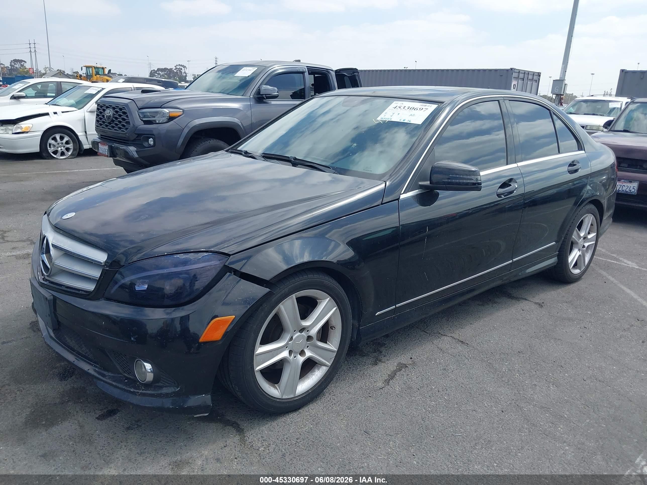 2010 Mercedes-benz C 300 Sport Black vin: WDDGF5EB5AR113367