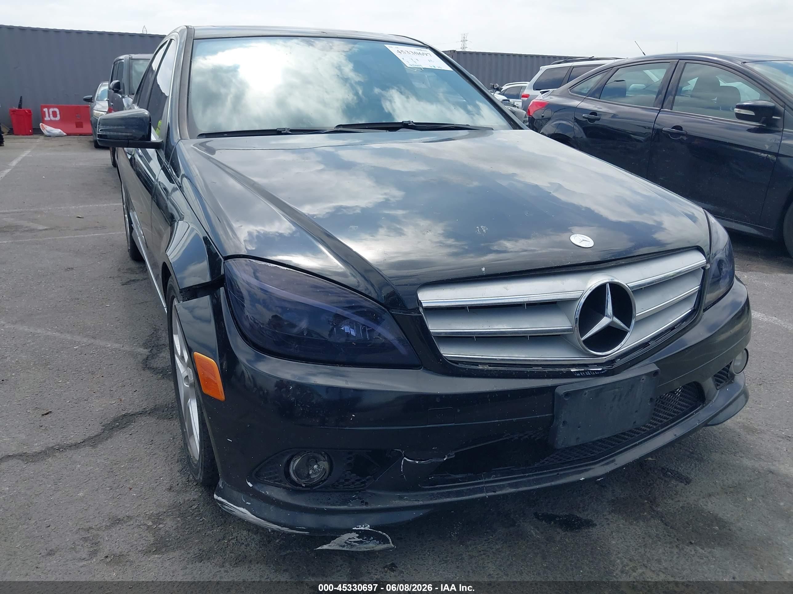 2010 Mercedes-benz C 300 Sport Black vin: WDDGF5EB5AR113367