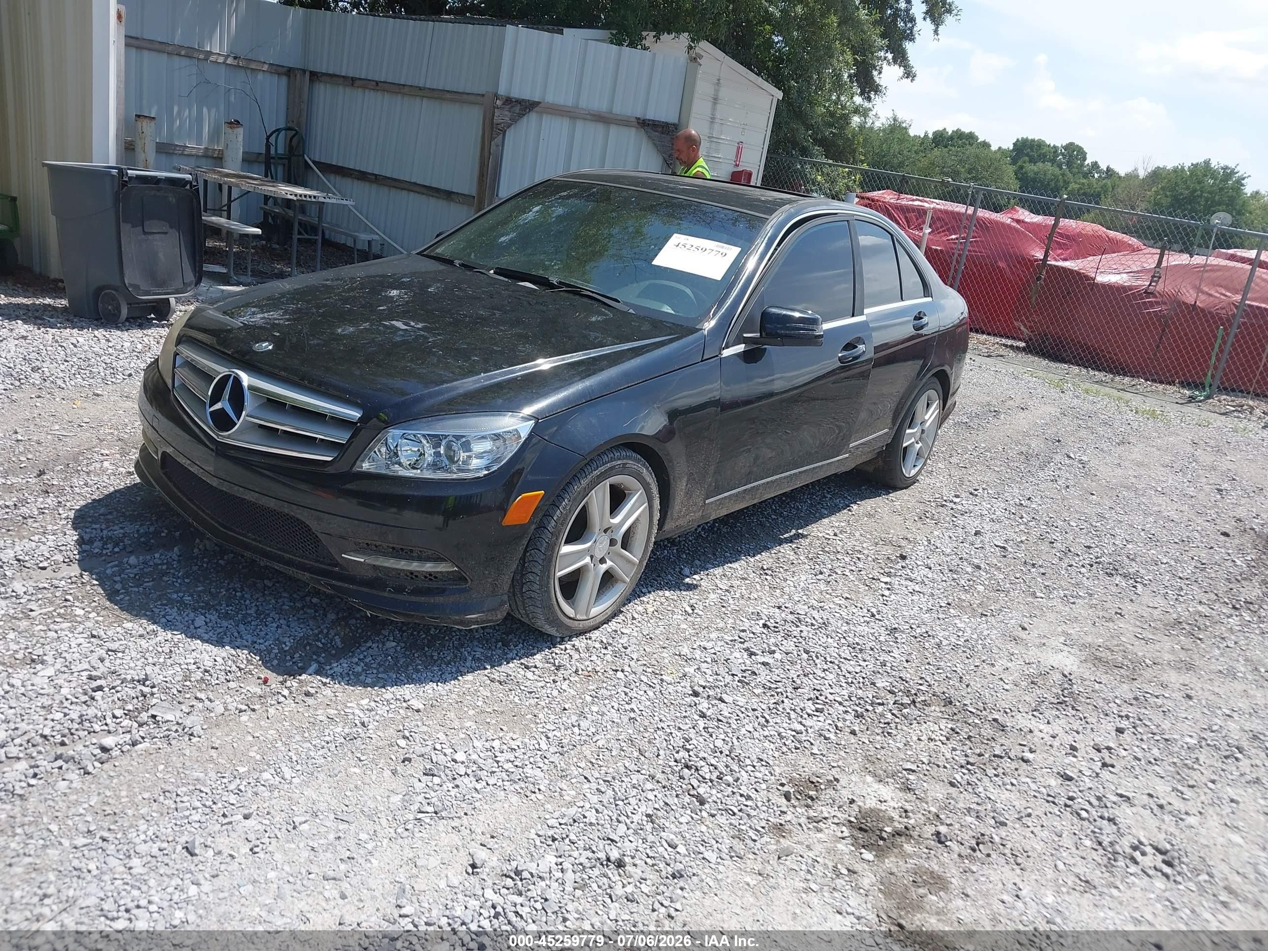 2011 Mercedes-benz C 300 Luxury/sport Black vin: WDDGF5EB5BR155989