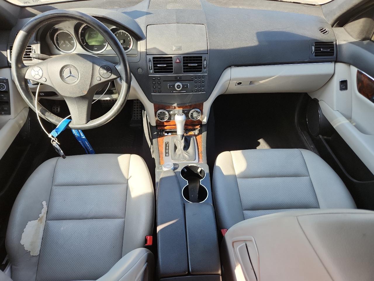 2011 Mercedes-benz C 300 White vin: WDDGF5EB5BR187230 Damage: Left Front Seat Cushion, Torn, 7 To 8 Inches