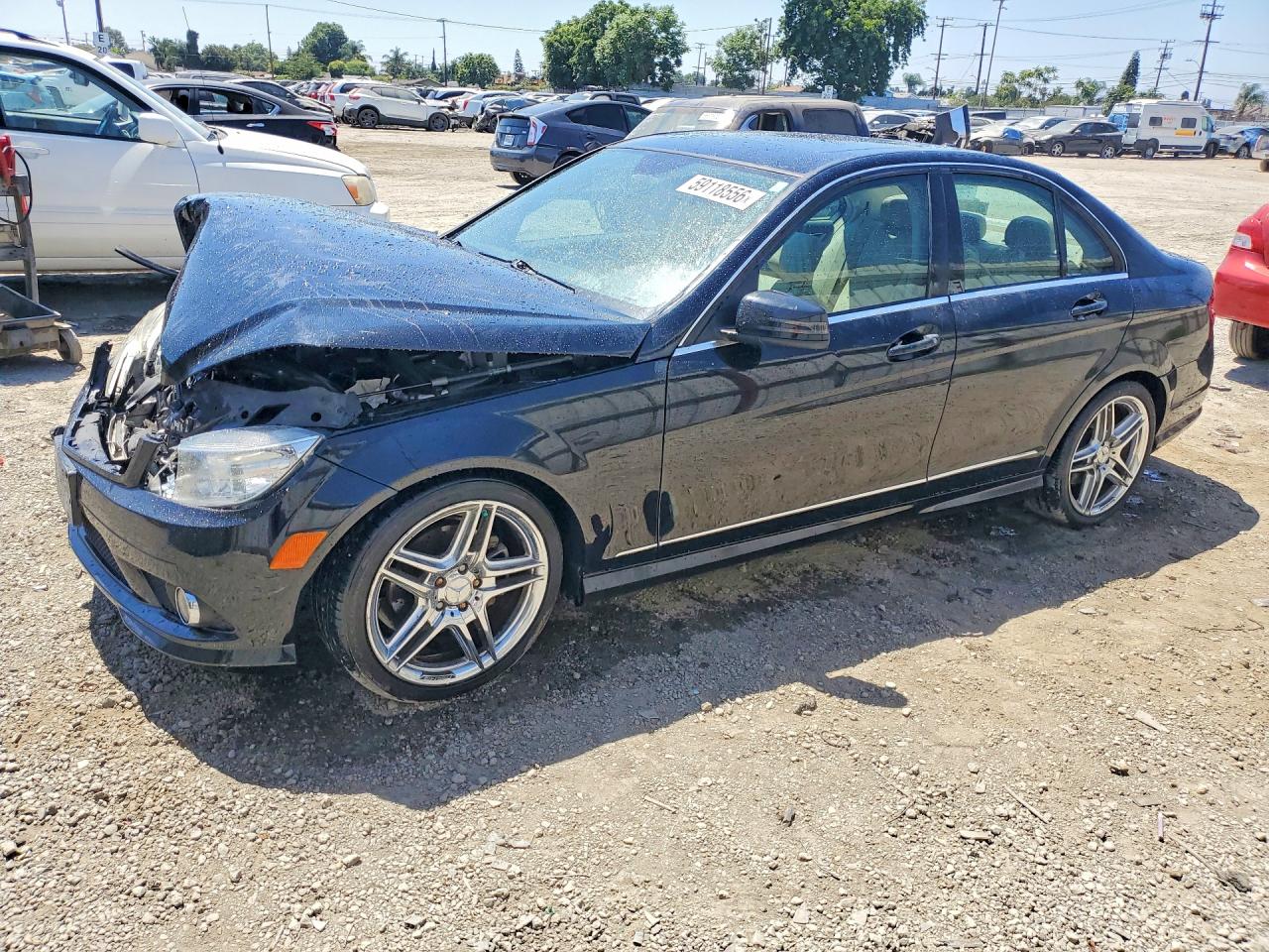 2010 Mercedes-benz C 300 Black vin: WDDGF5EB6AF430091