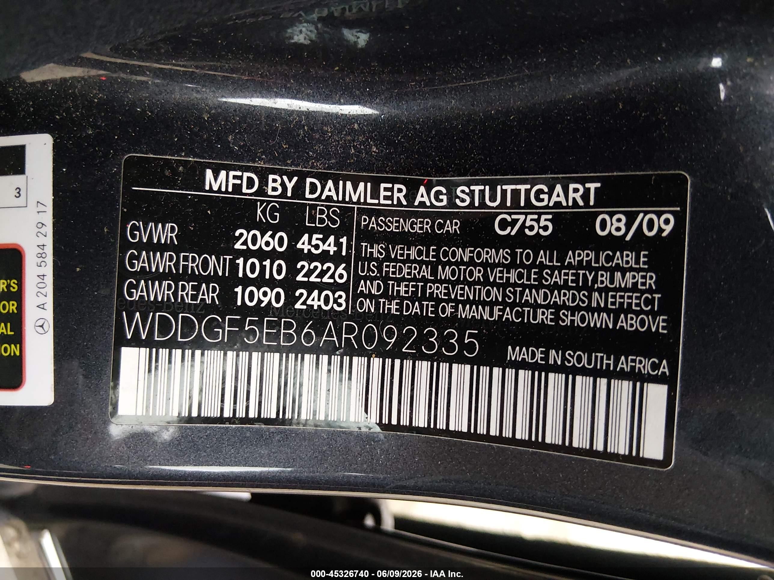 2010 Mercedes-benz C 300 Sport Blue vin: WDDGF5EB6AR092335