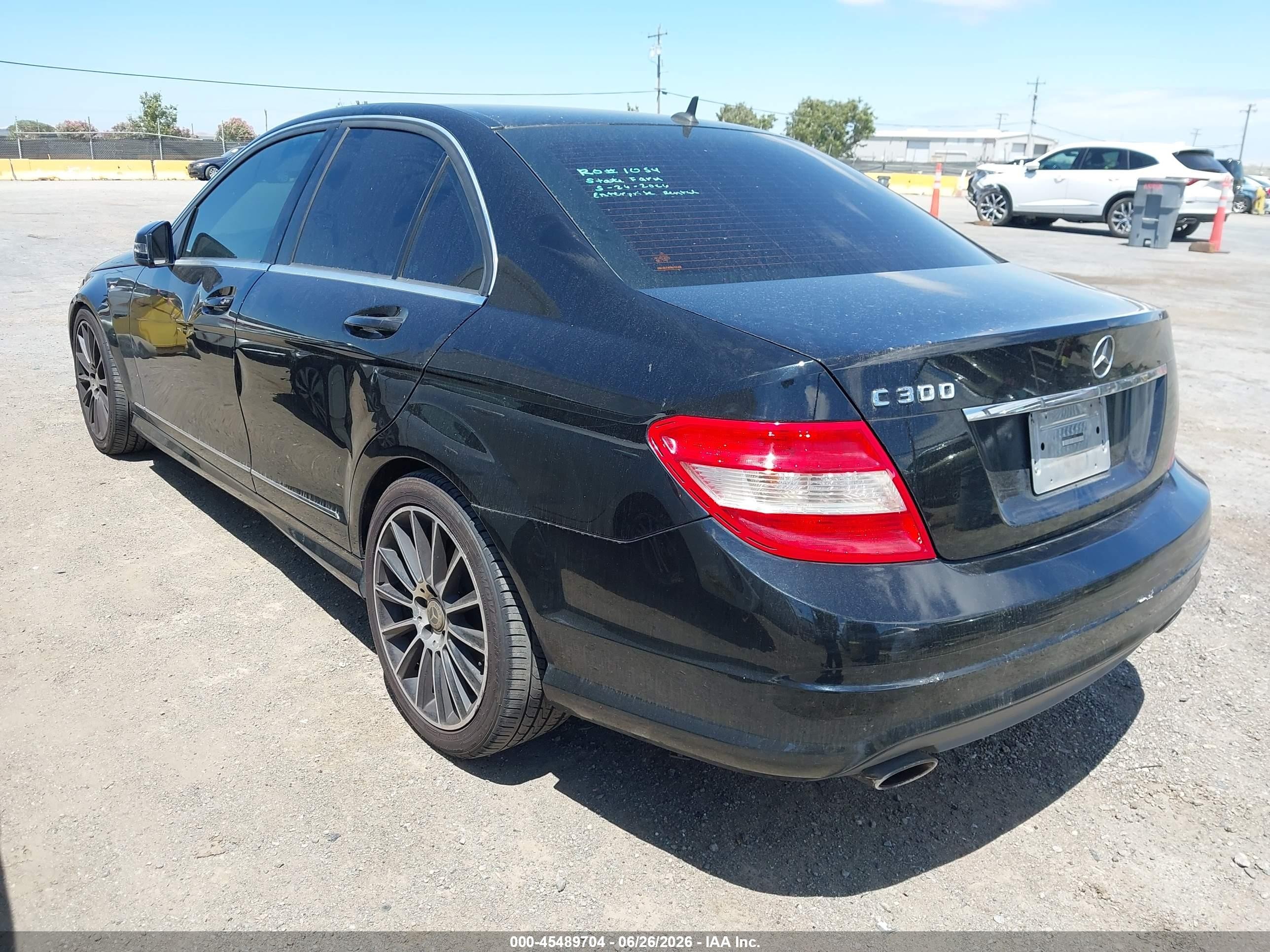 2010 Mercedes-benz C 300 Luxury/sport Black vin: WDDGF5EB6AR110560