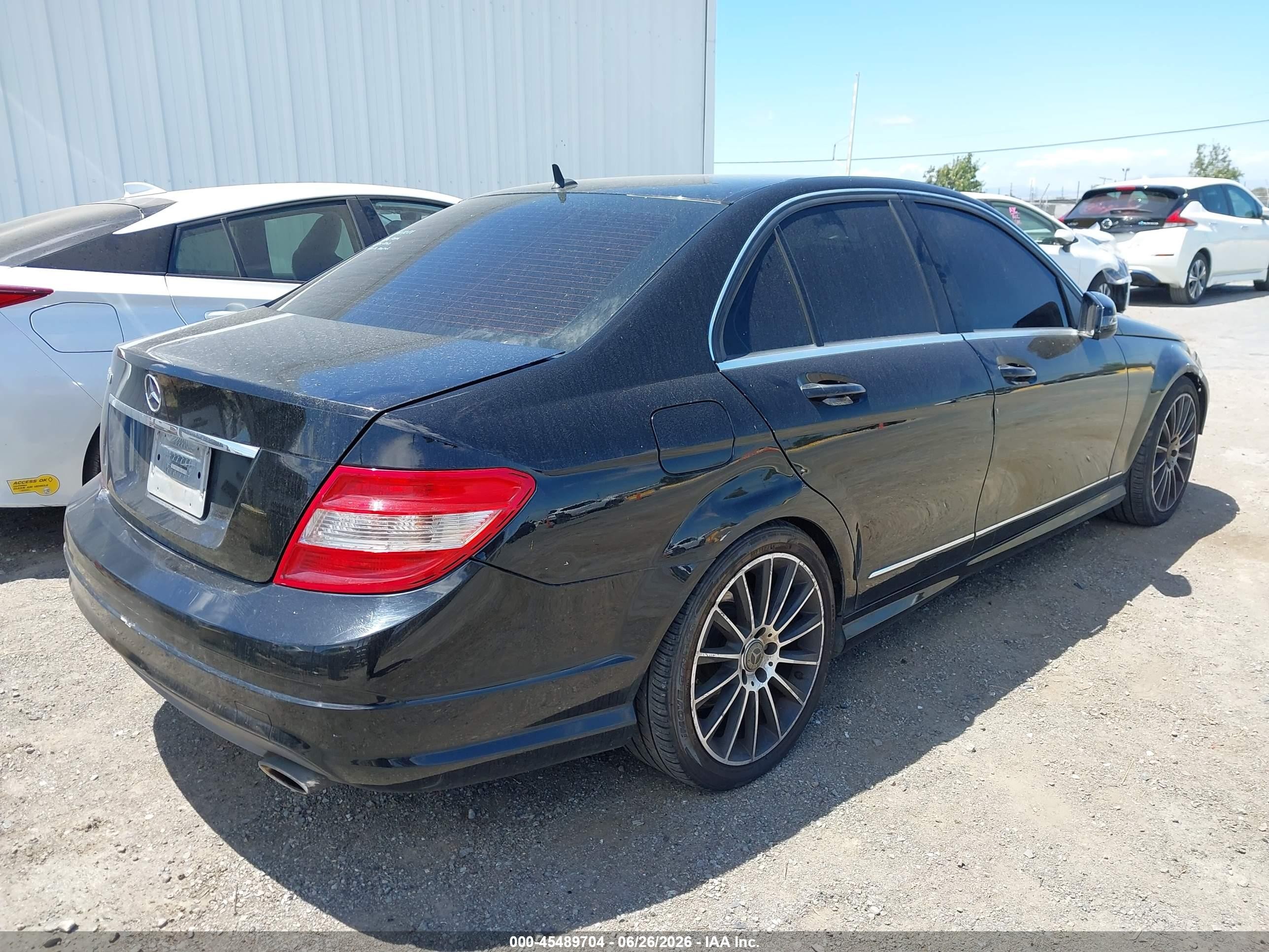 2010 Mercedes-benz C 300 Luxury/sport Black vin: WDDGF5EB6AR110560