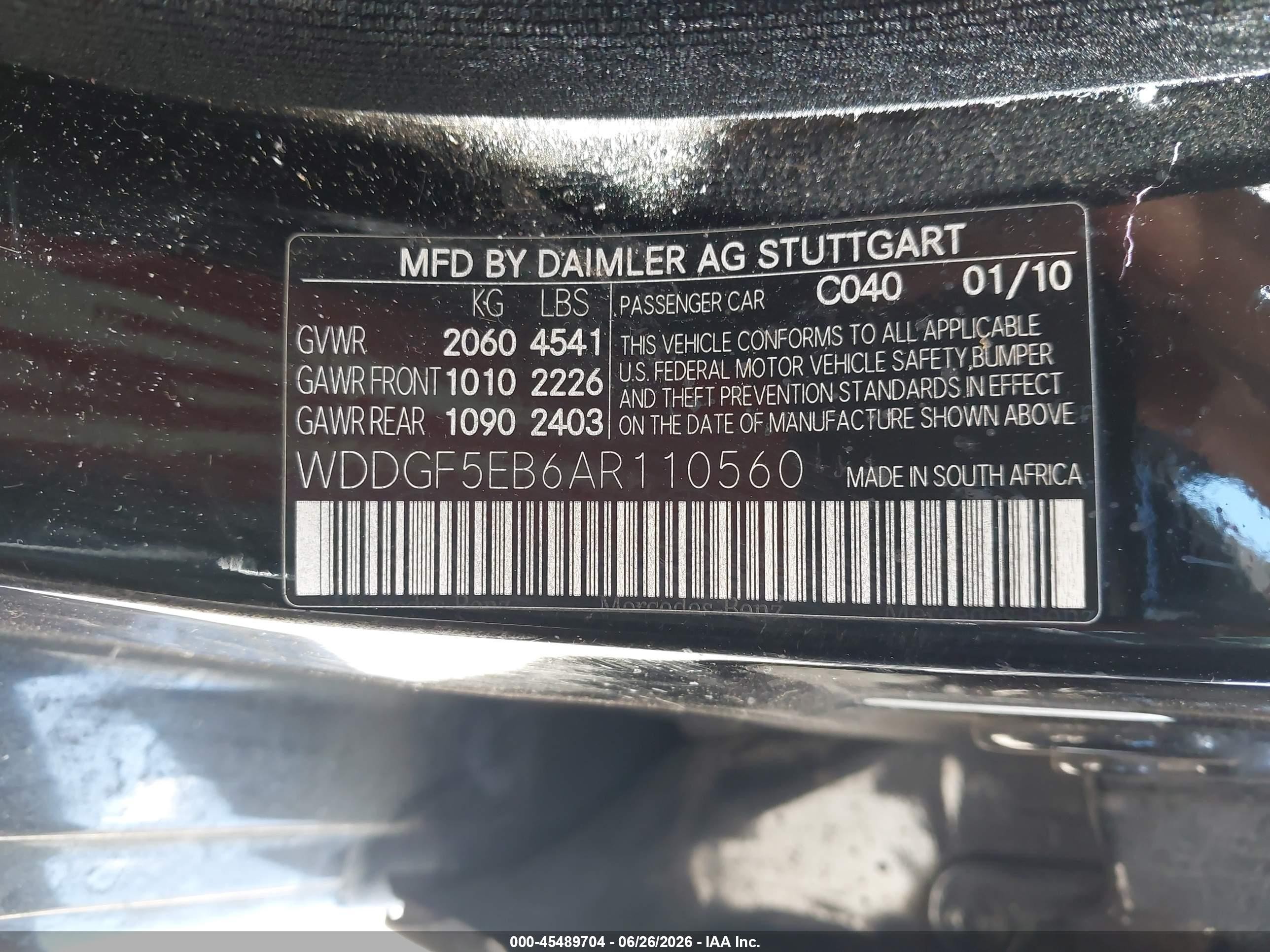 2010 Mercedes-benz C 300 Luxury/sport Black vin: WDDGF5EB6AR110560