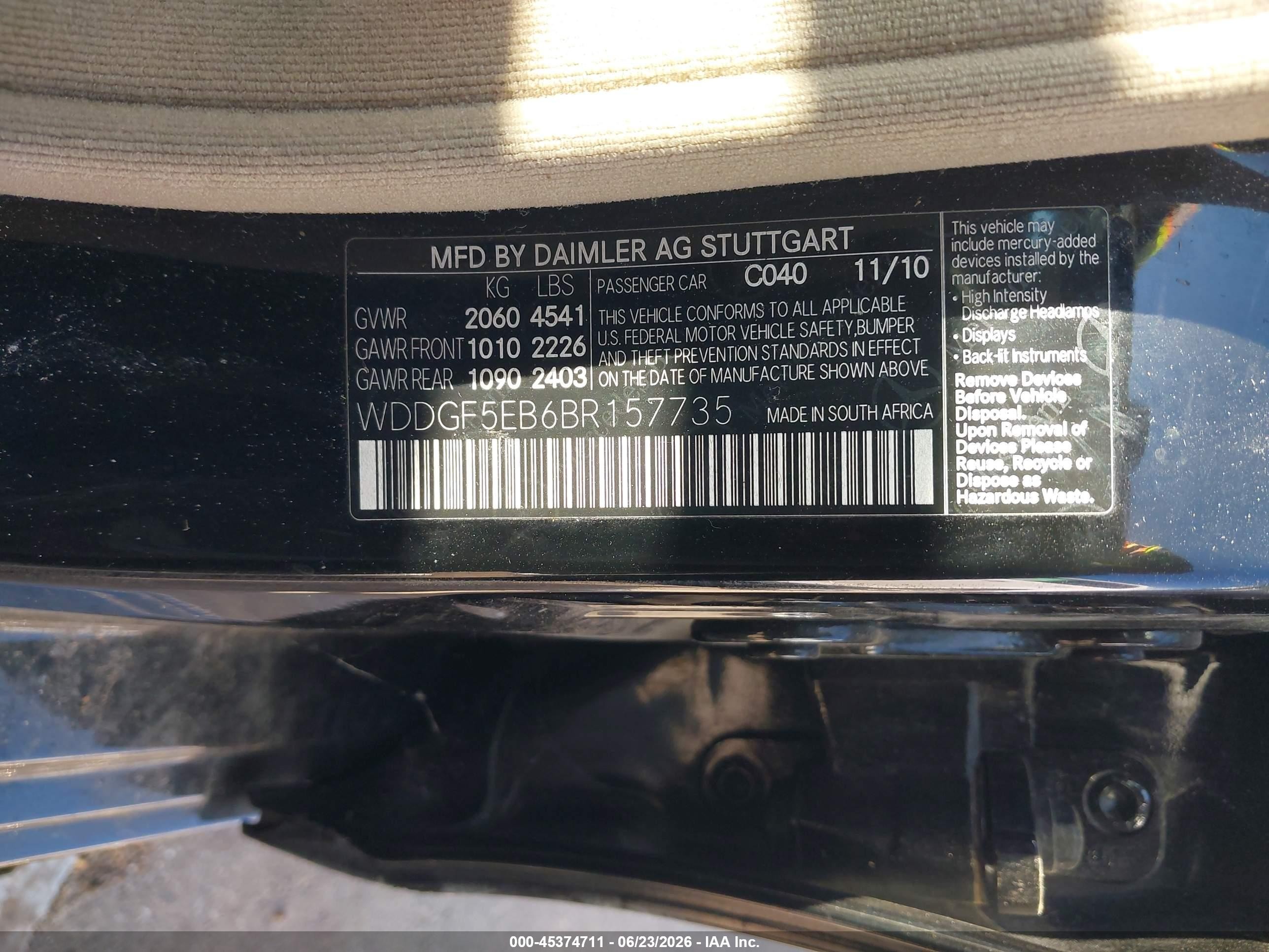 2011 Mercedes-benz C 300 Sport Black vin: WDDGF5EB6BR157735
