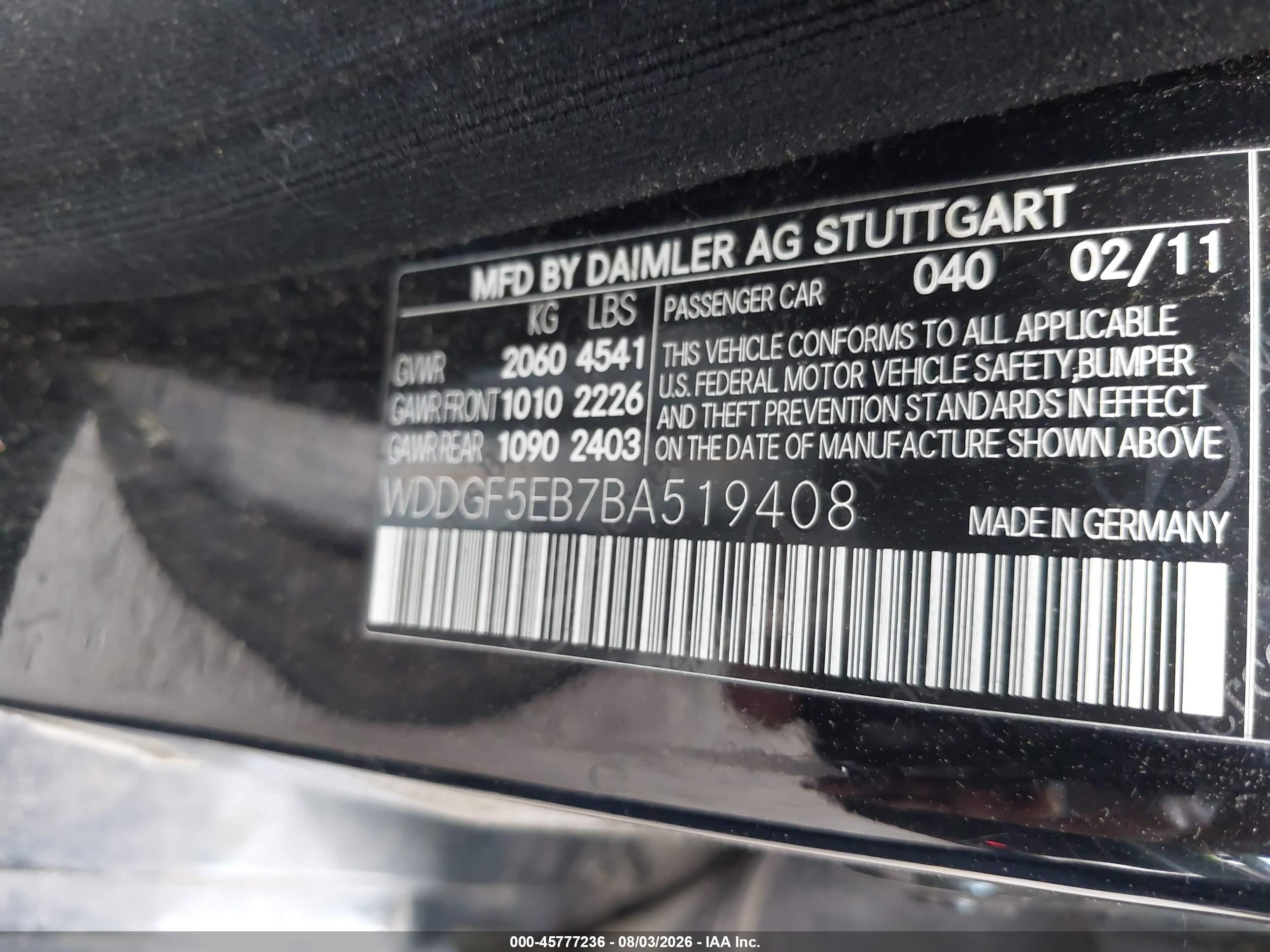 2011 Mercedes-benz C 300 Sport Black vin: WDDGF5EB7BA519408