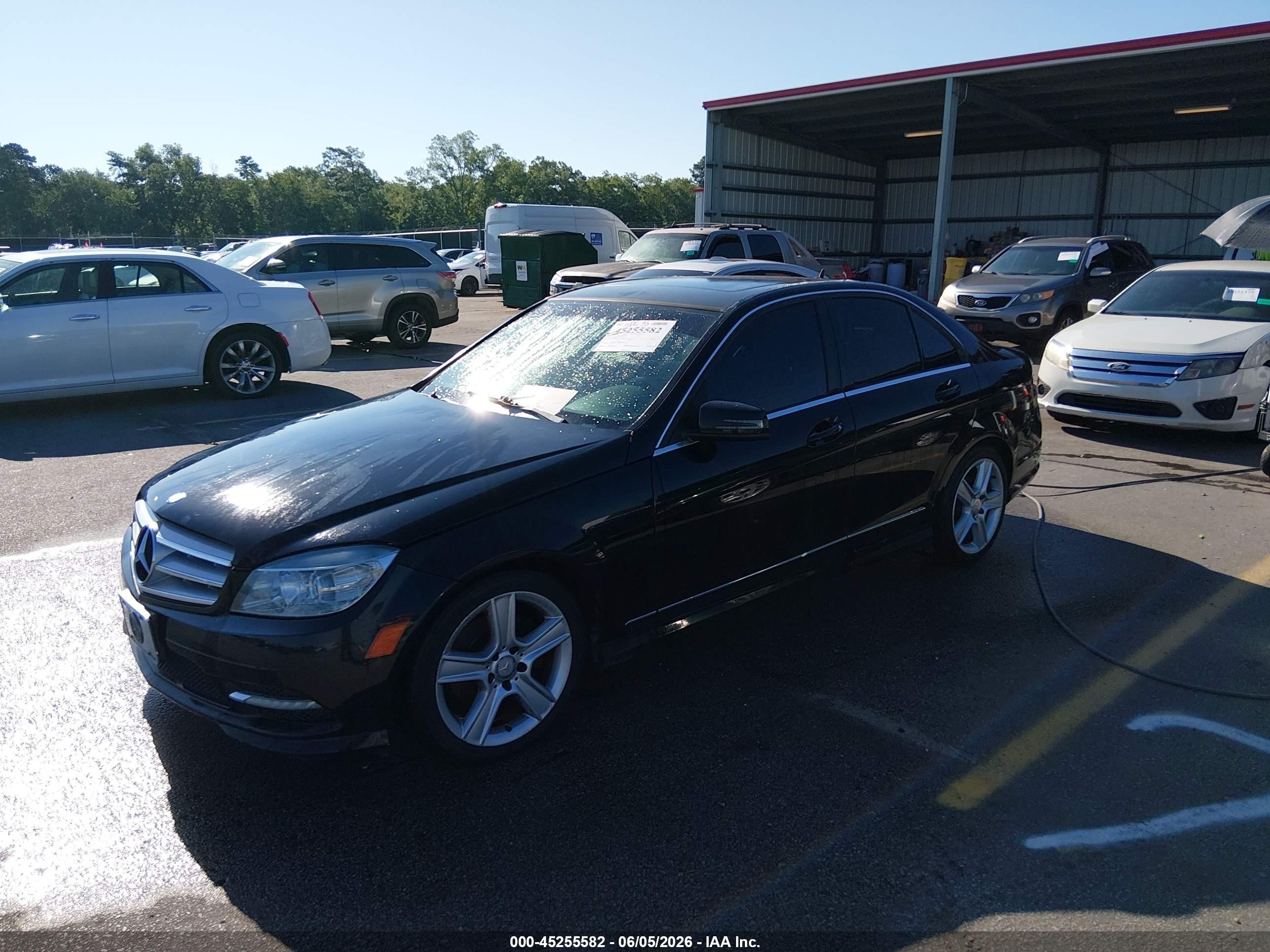 2011 Mercedes-benz C 300 Sport Black vin: WDDGF5EB7BR178674