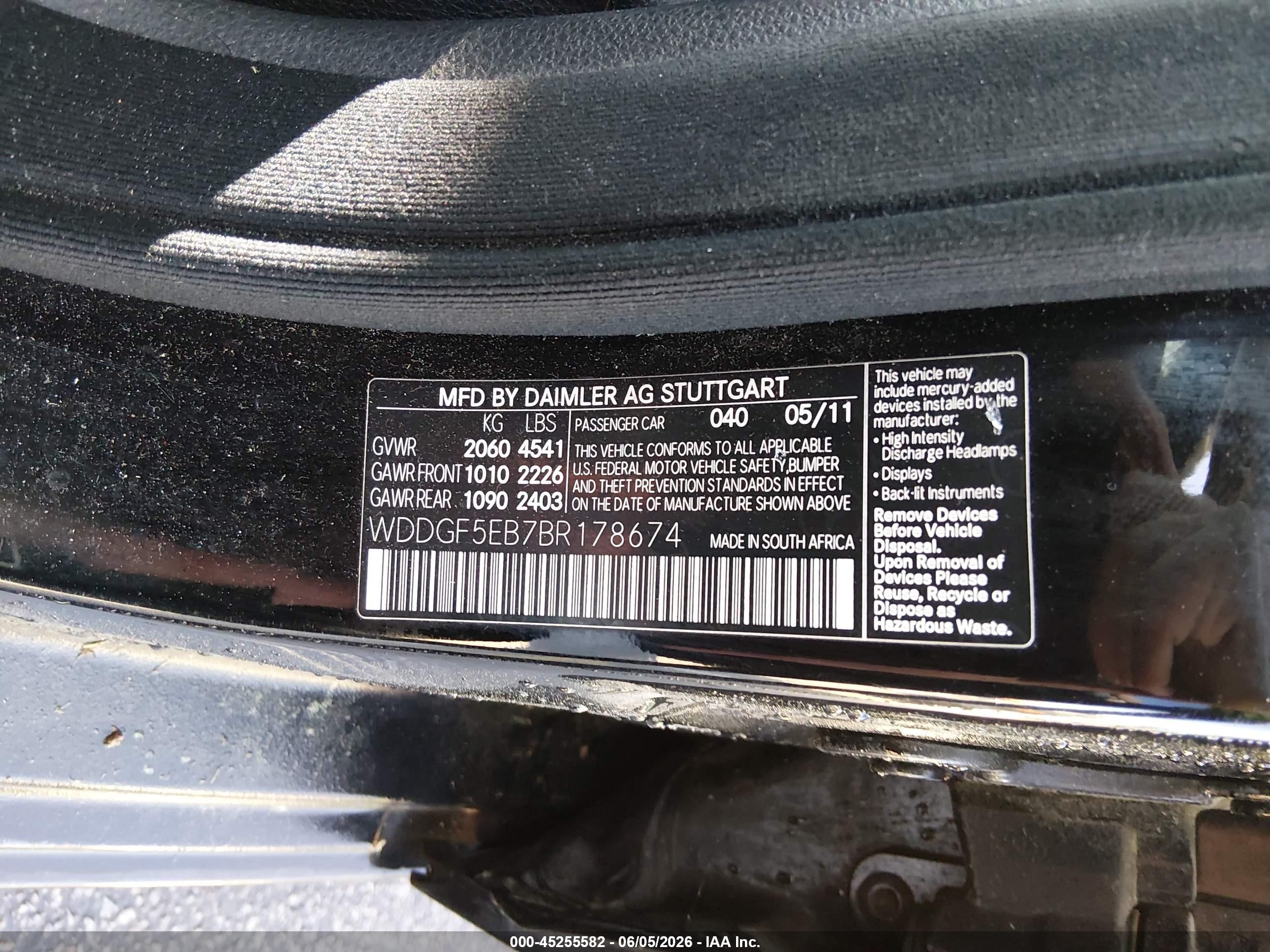 2011 Mercedes-benz C 300 Sport Black vin: WDDGF5EB7BR178674