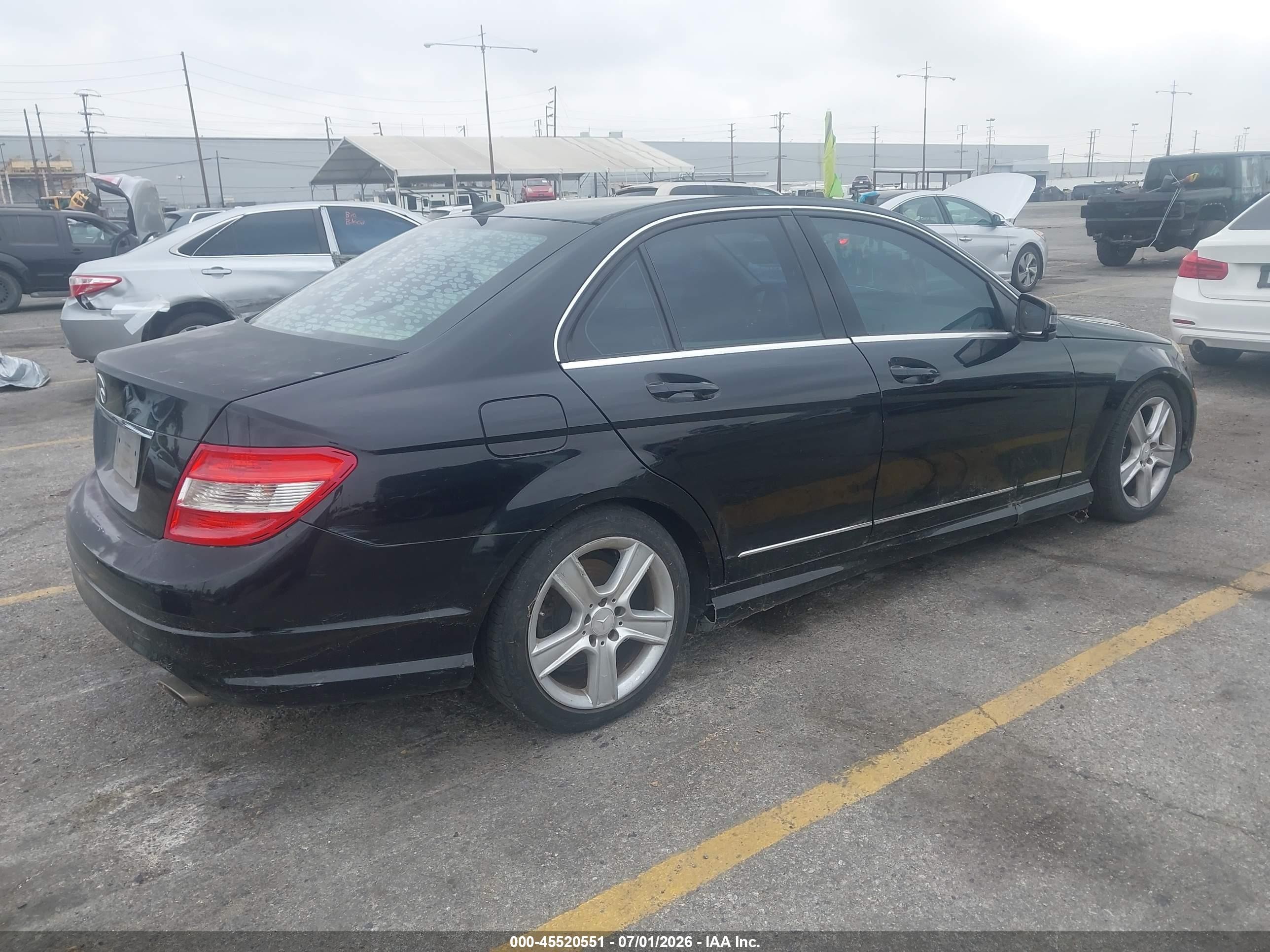2010 Mercedes-benz C 300 Luxury/sport Black vin: WDDGF5EB8AF437205