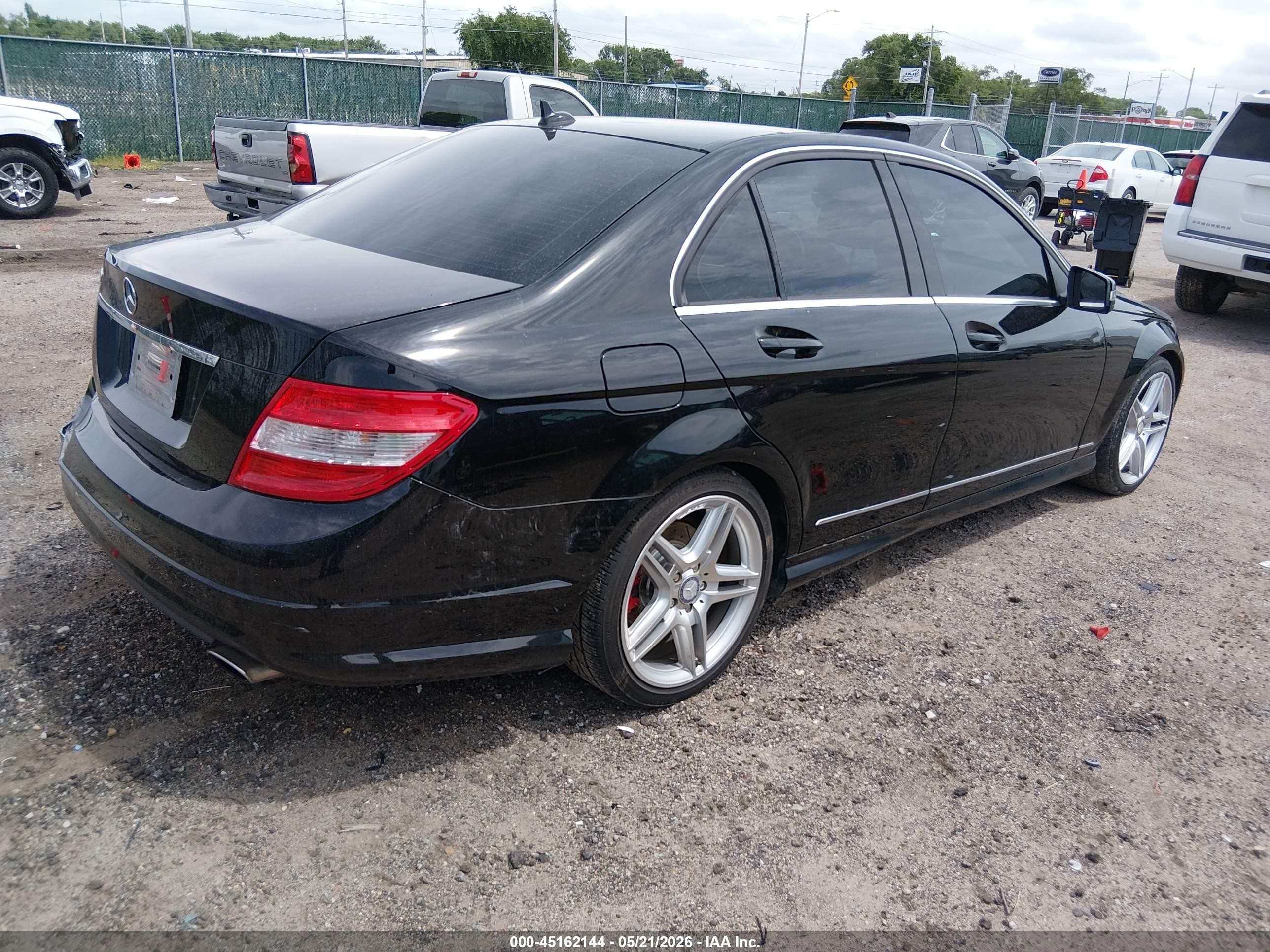 2010 Mercedes-benz C 300 Luxury/sport Black vin: WDDGF5EB8AF445532