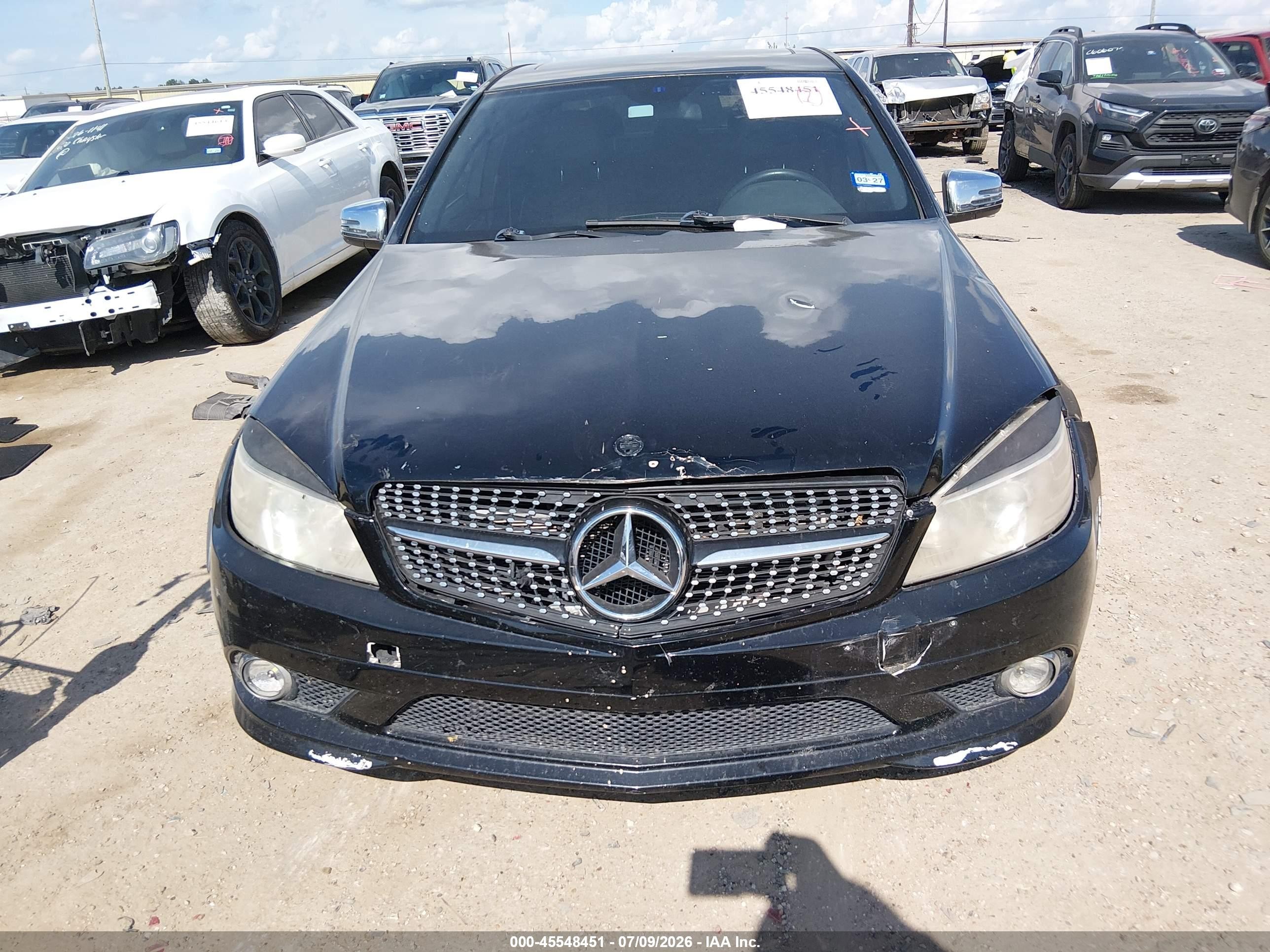2010 Mercedes-benz C 300 Luxury/sport Black vin: WDDGF5EB8AR086696