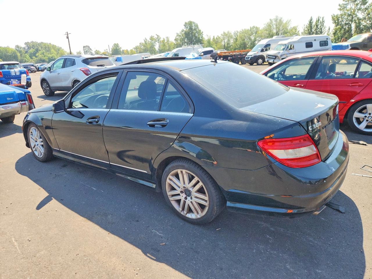 2010 Mercedes-benz C 300 Black vin: WDDGF5EB8AR109653