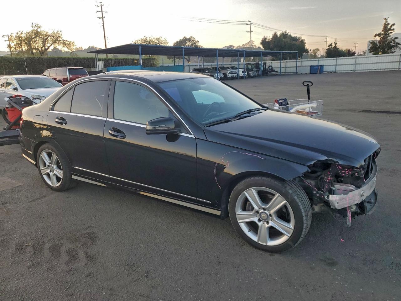 2011 Mercedes-benz C 300 Black vin: WDDGF5EB8BA511656
