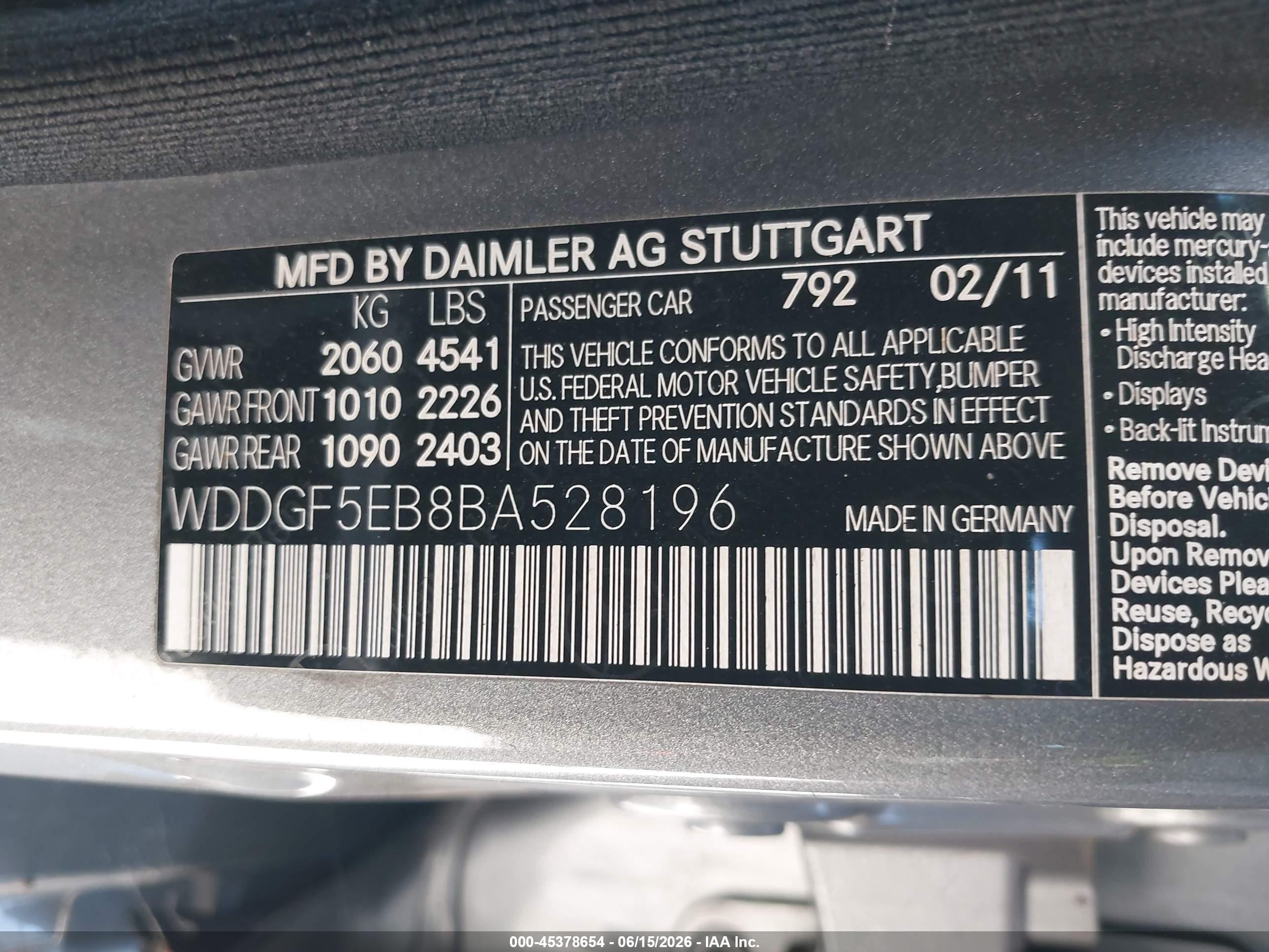 2011 Mercedes-benz C 300 Sport Gray vin: WDDGF5EB8BA528196