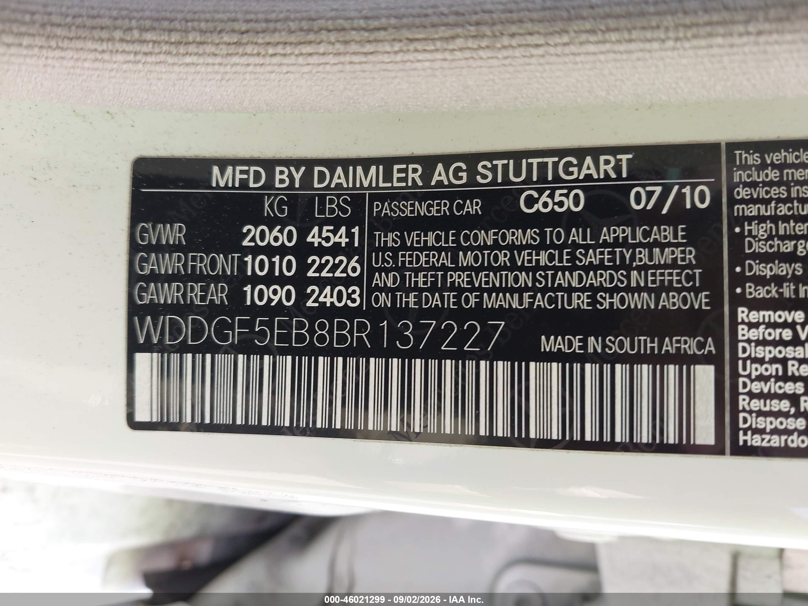 2011 Mercedes-benz C 300 Sport Белый vin: WDDGF5EB8BR137227
