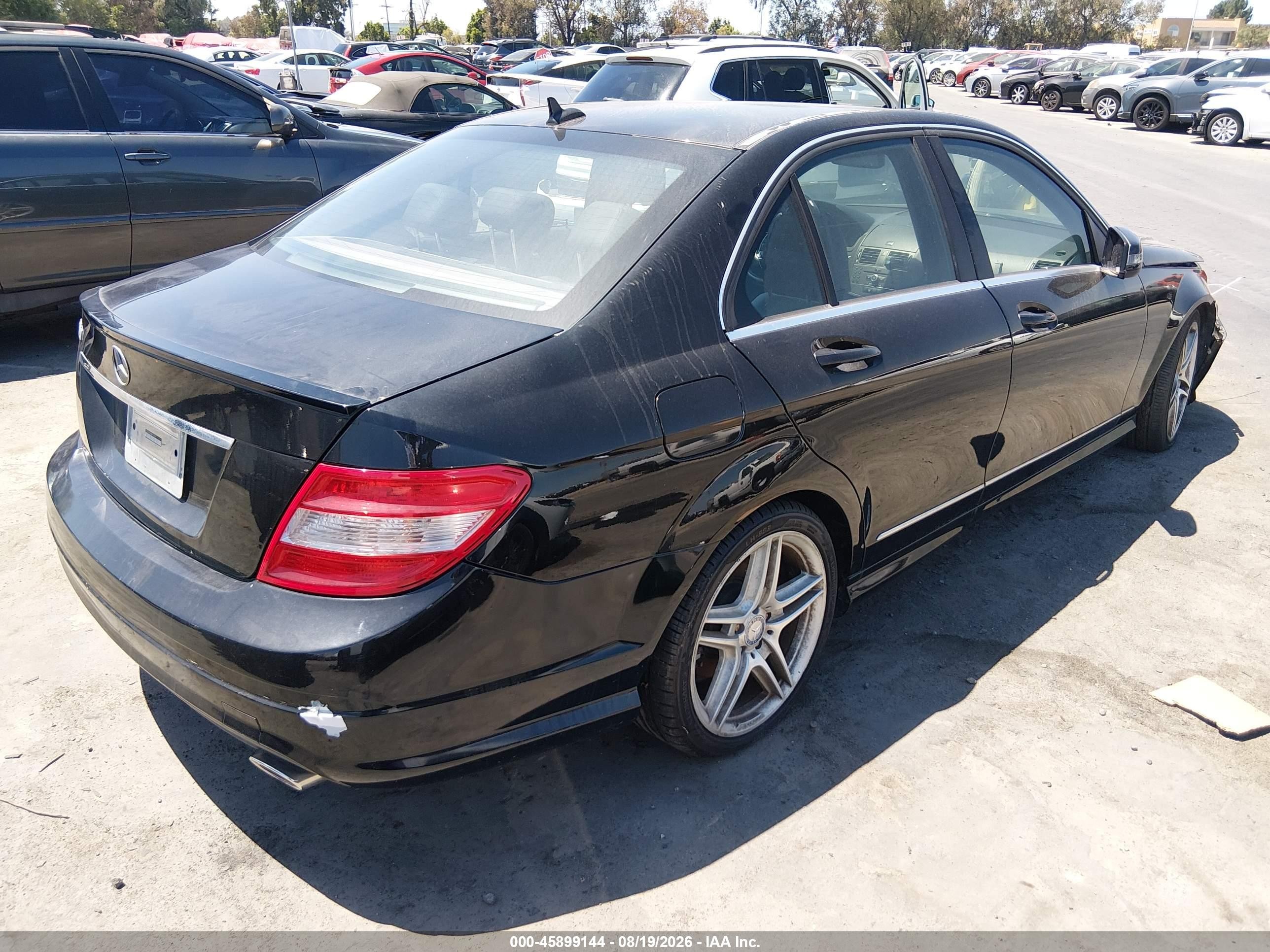 2011 Mercedes-benz C 300 Sport Black vin: WDDGF5EB8BR176691