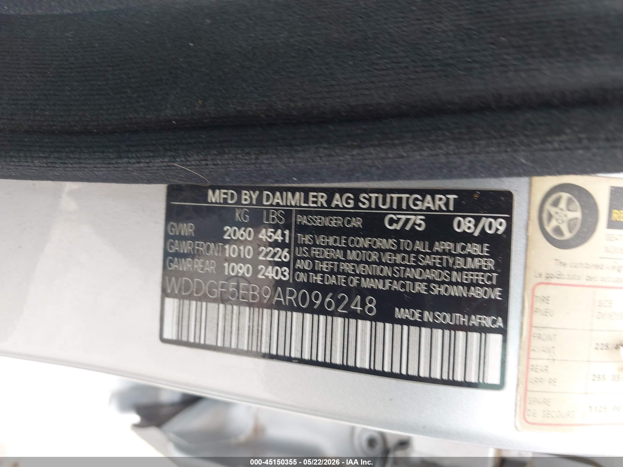 2010 Mercedes-benz C 300 Luxury/sport Gray vin: WDDGF5EB9AR096248
