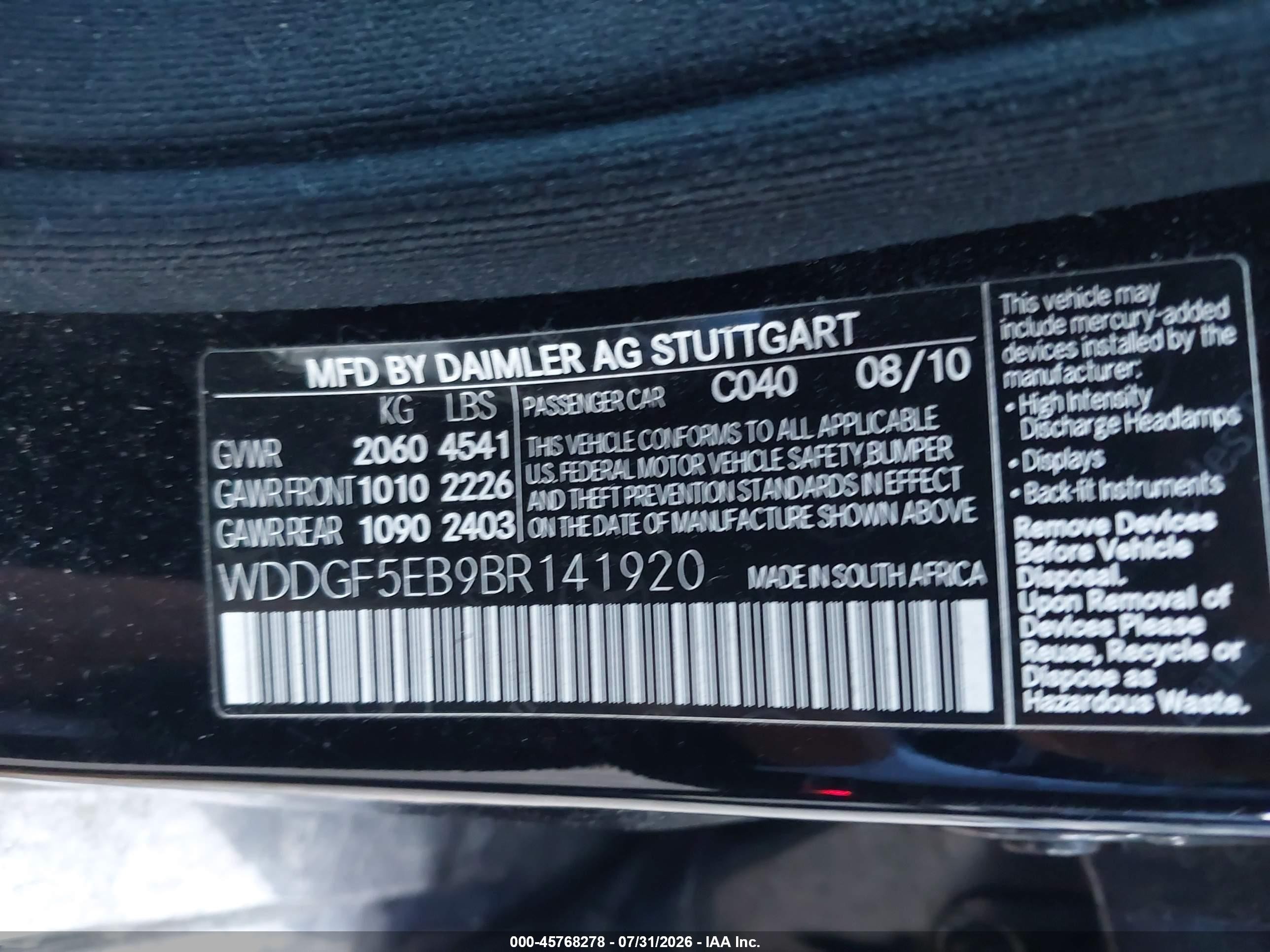 2011 Mercedes-benz C 300 Luxury/sport Черный vin: WDDGF5EB9BR141920