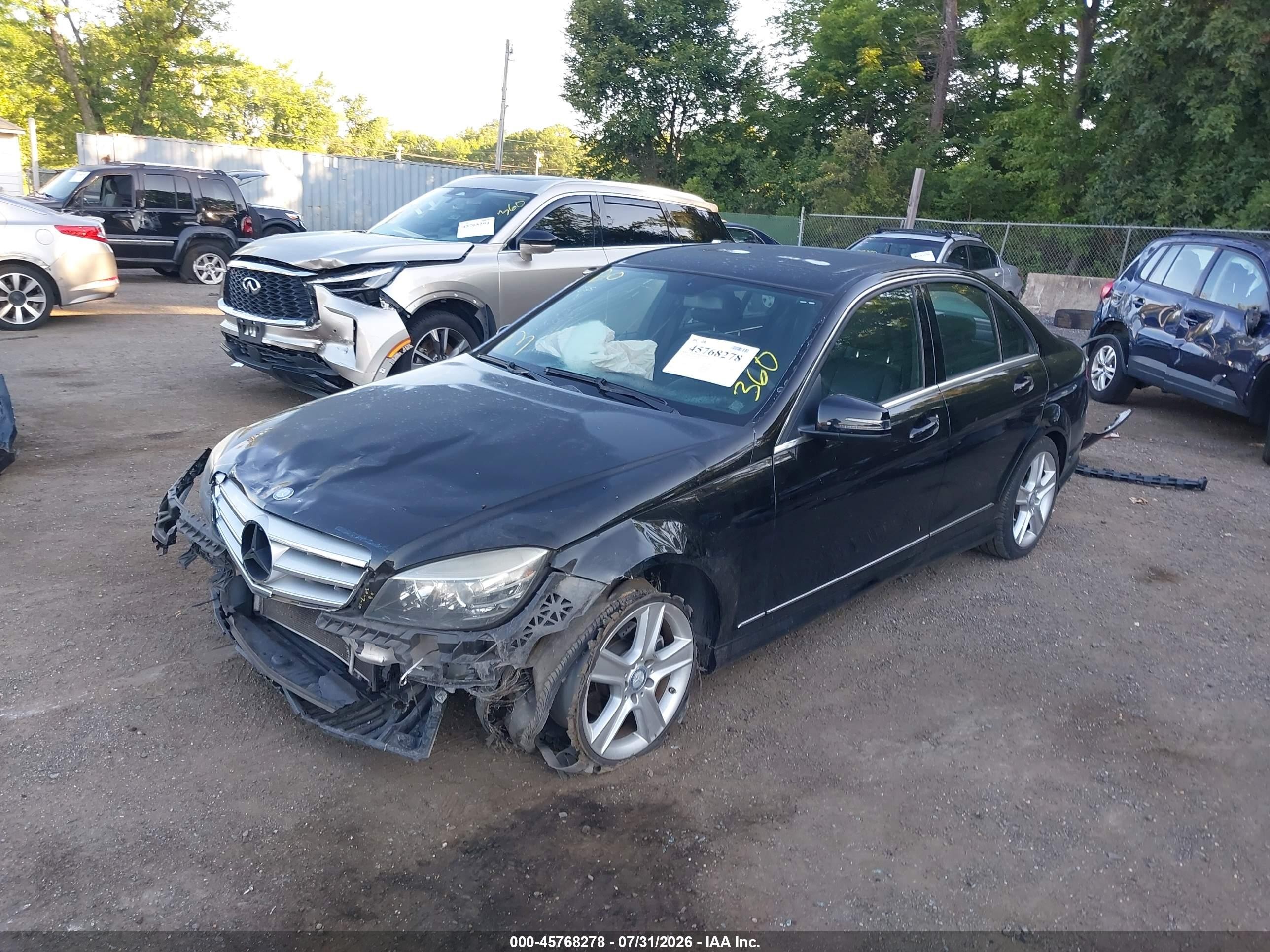 2011 Mercedes-benz C 300 Luxury/sport Черный vin: WDDGF5EB9BR141920