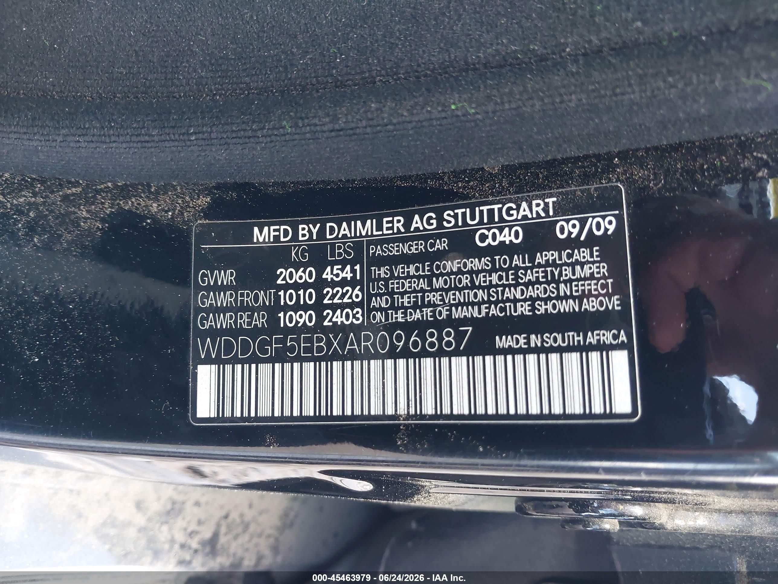 2010 Mercedes-benz C 300 Luxury/sport Black vin: WDDGF5EBXAR096887