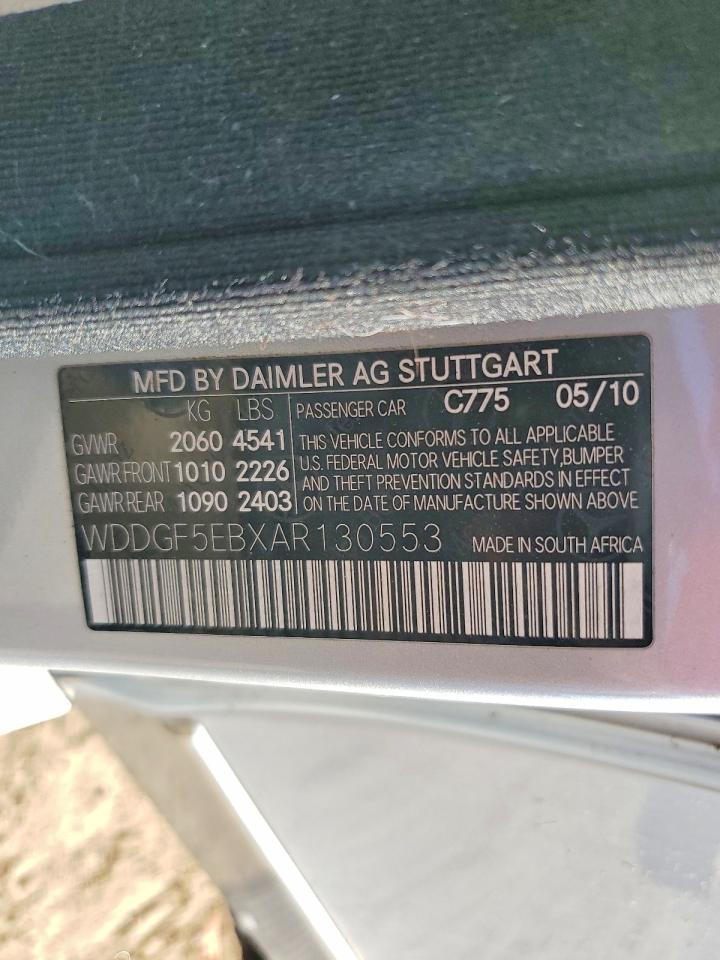 2010 Mercedes-benz C 300 Silver vin: WDDGF5EBXAR130553